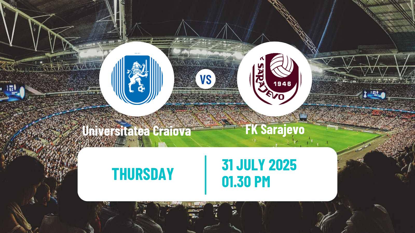 Soccer UEFA Europa Conference League Universitatea Craiova - Sarajevo