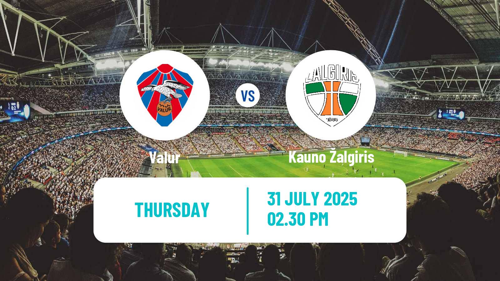 Soccer UEFA Europa Conference League Valur - Kauno Žalgiris