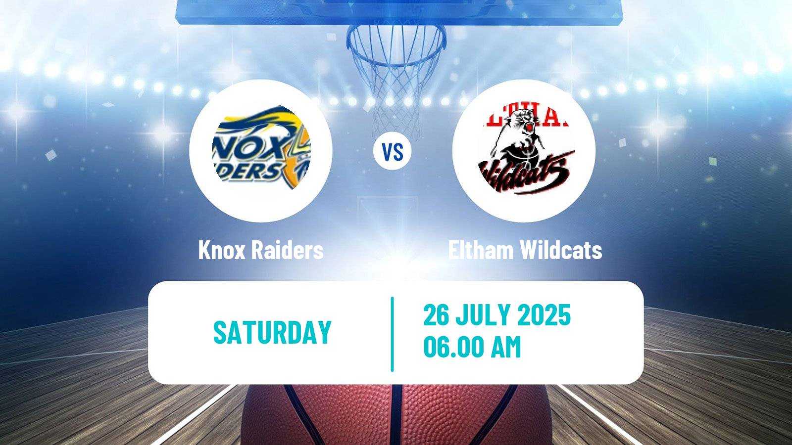 Basketball Australian NBL1 South Knox Raiders - Eltham Wildcats