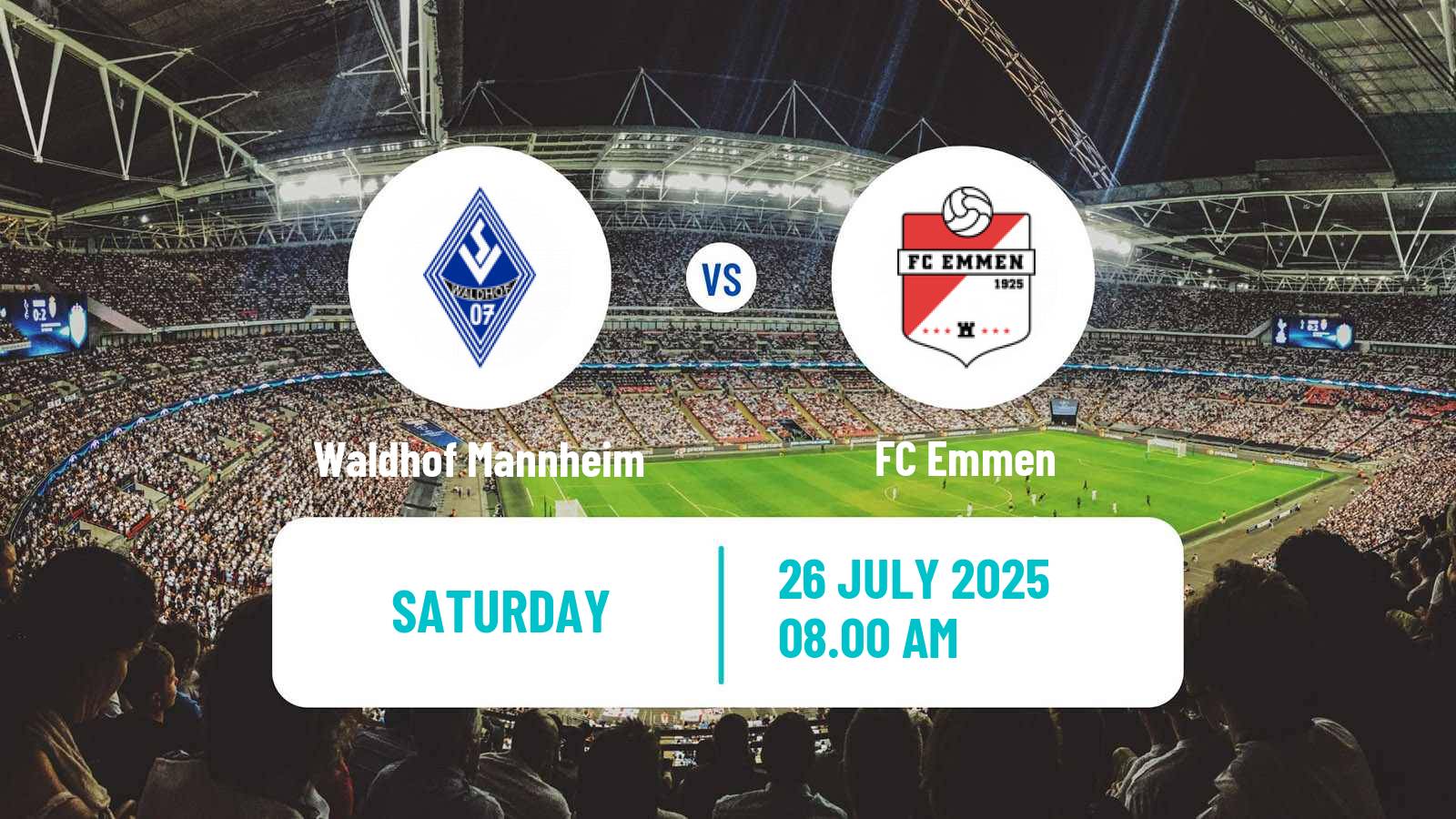 Soccer Club Friendly Waldhof Mannheim - Emmen