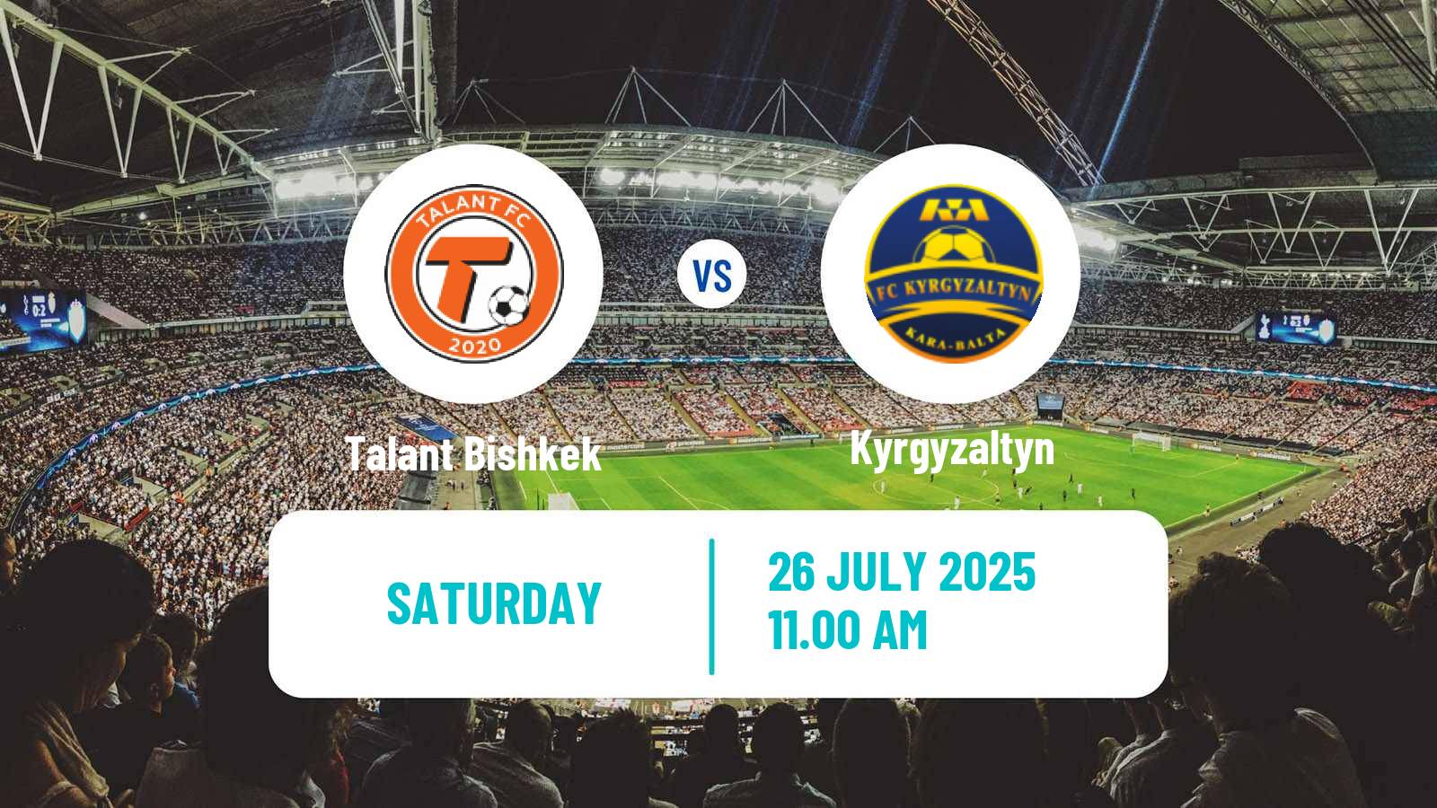 Soccer Kyrgyzstan Premier Liga Talant Bishkek - Kyrgyzaltyn