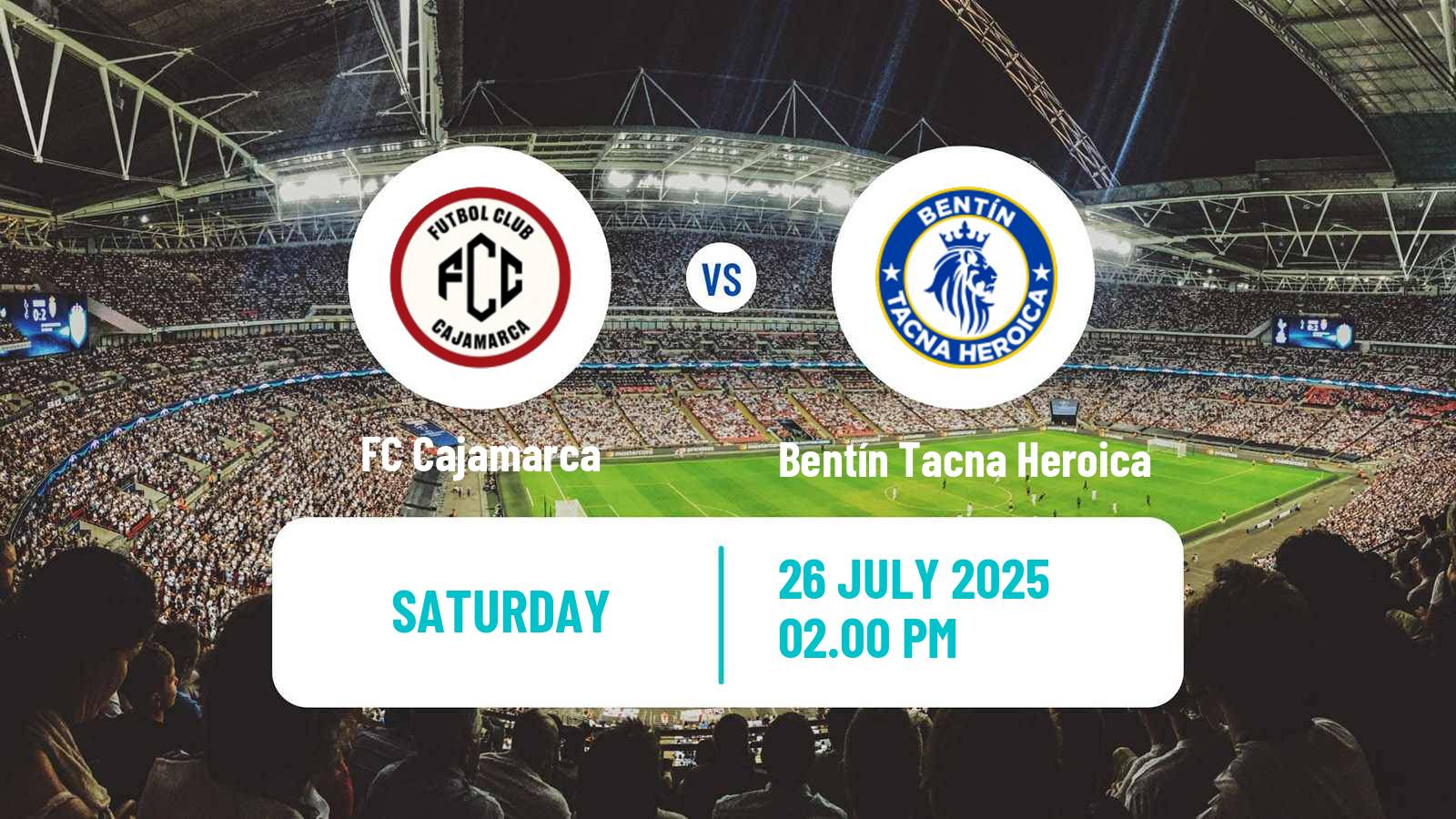 Soccer Peruvian Liga 2 Cajamarca - Bentín Tacna Heroica