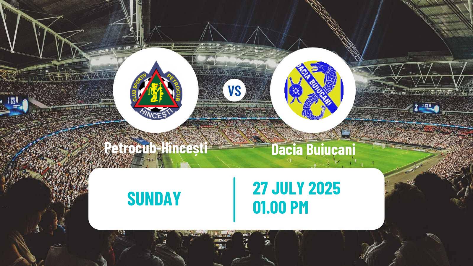 Soccer Moldovan Super Liga Petrocub-Hîncești - Dacia Buiucani