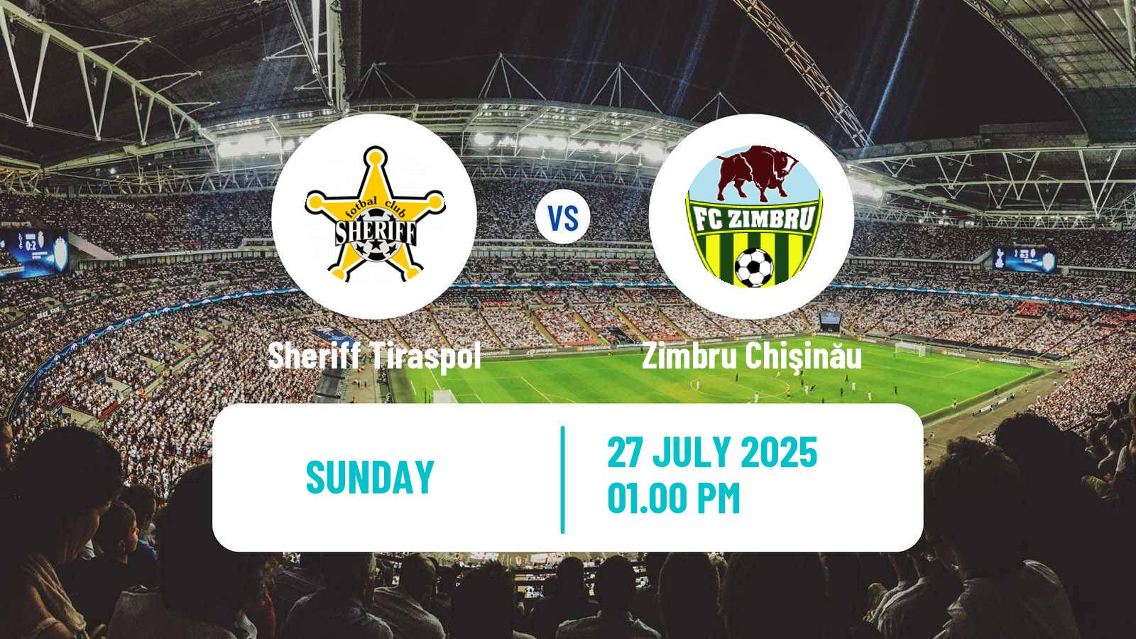 Soccer Moldovan Super Liga Sheriff Tiraspol - Zimbru Chişinău