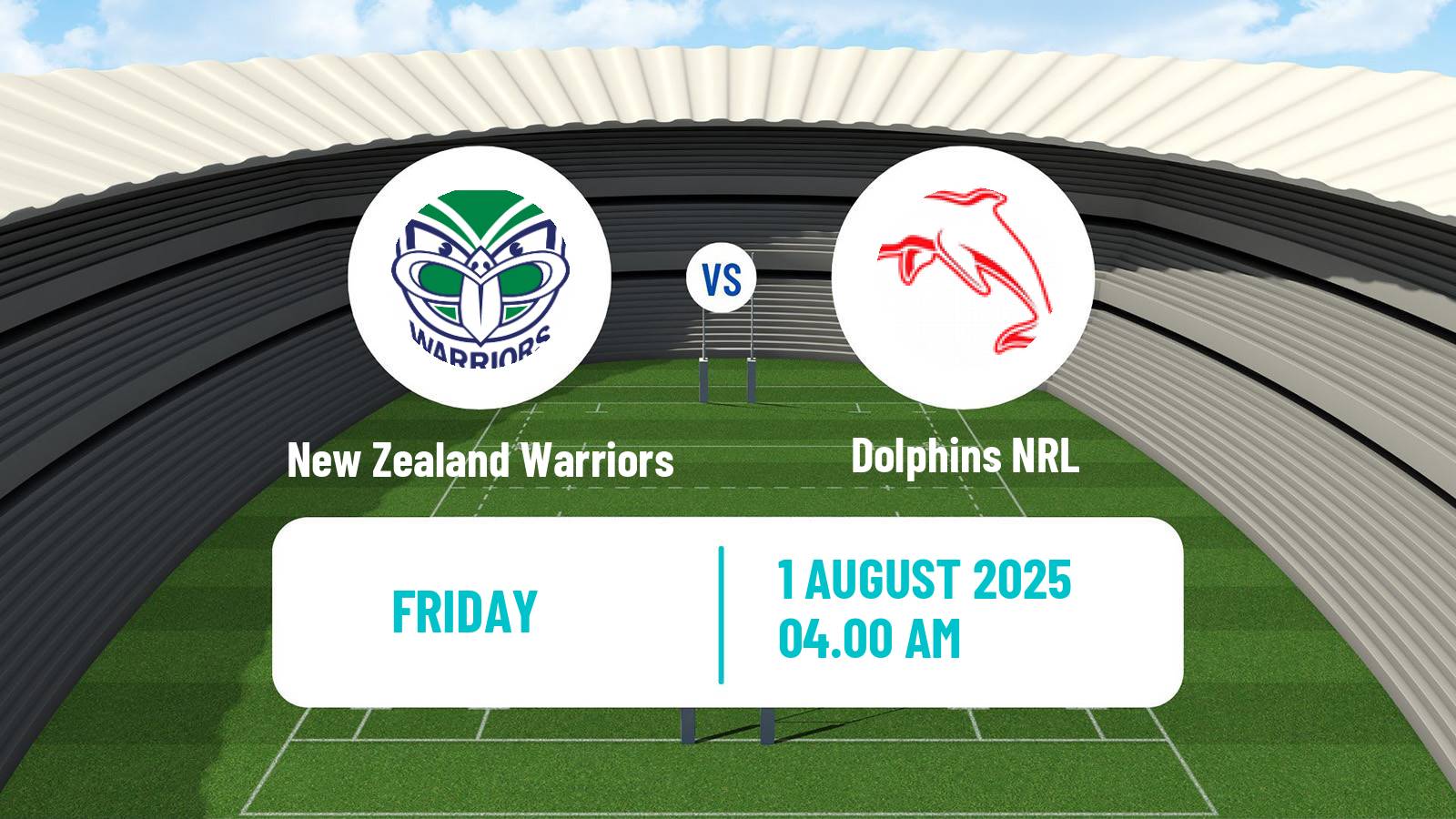 Rugby league Australian NRL New Zealand Warriors - Dolphins