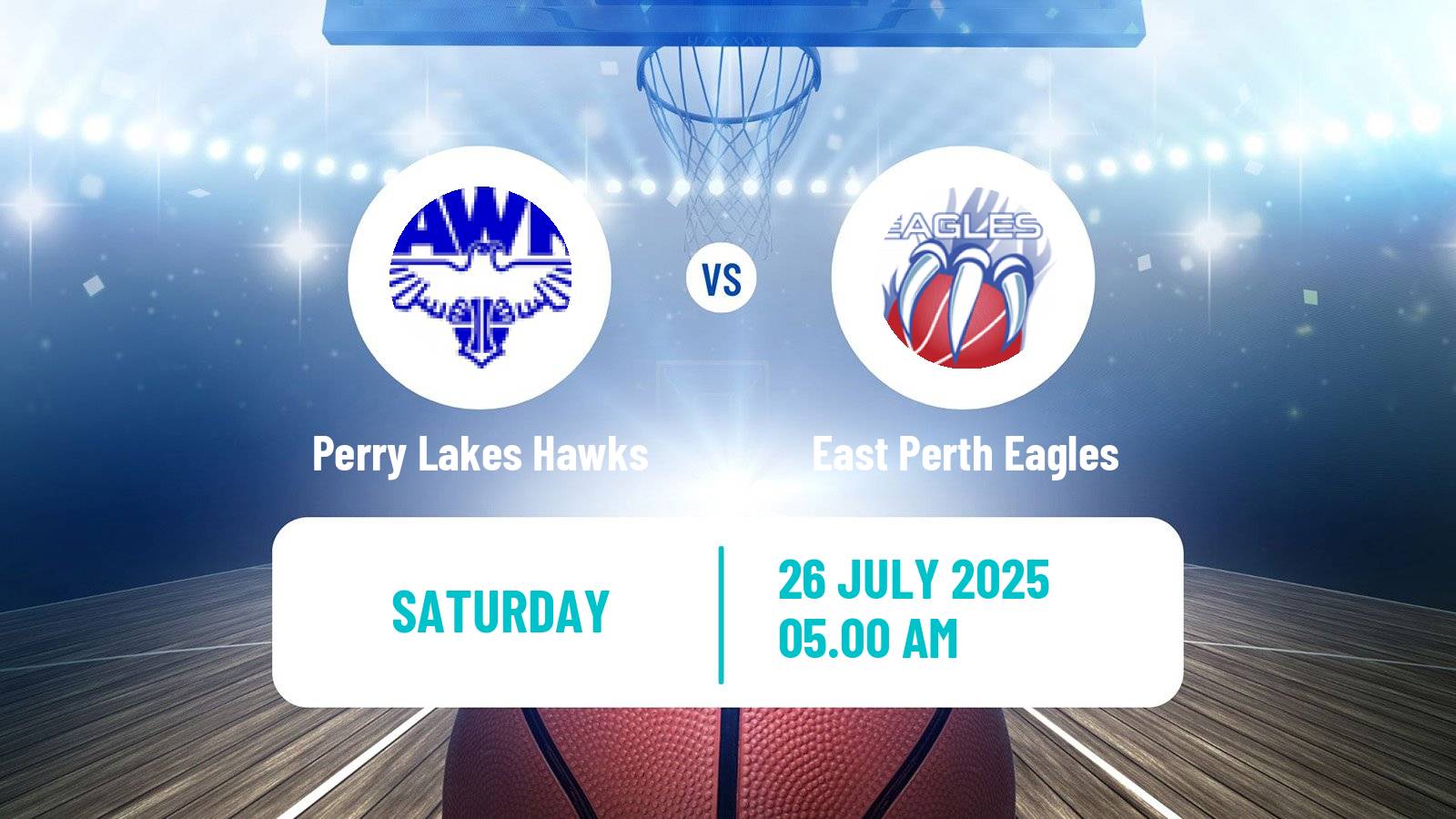 Basketball Australian NBL1 West Women Perry Lakes Hawks - East Perth Eagles