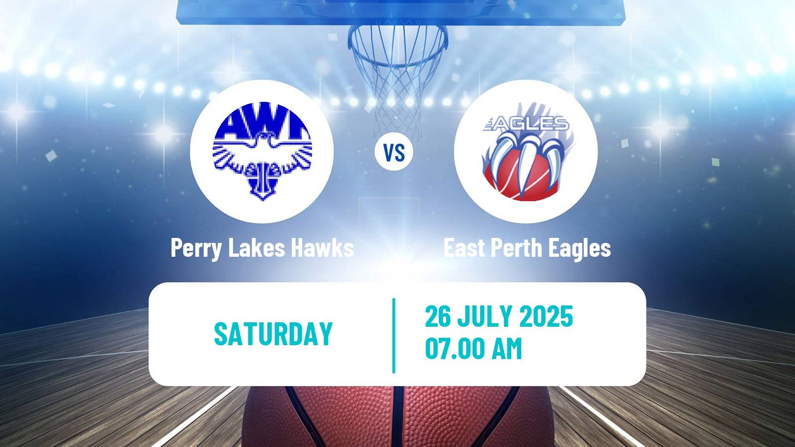 Basketball Australian NBL1 West Perry Lakes Hawks - East Perth Eagles