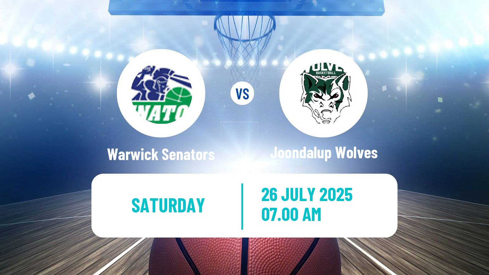 Basketball Australian NBL1 West Warwick Senators - Joondalup Wolves
