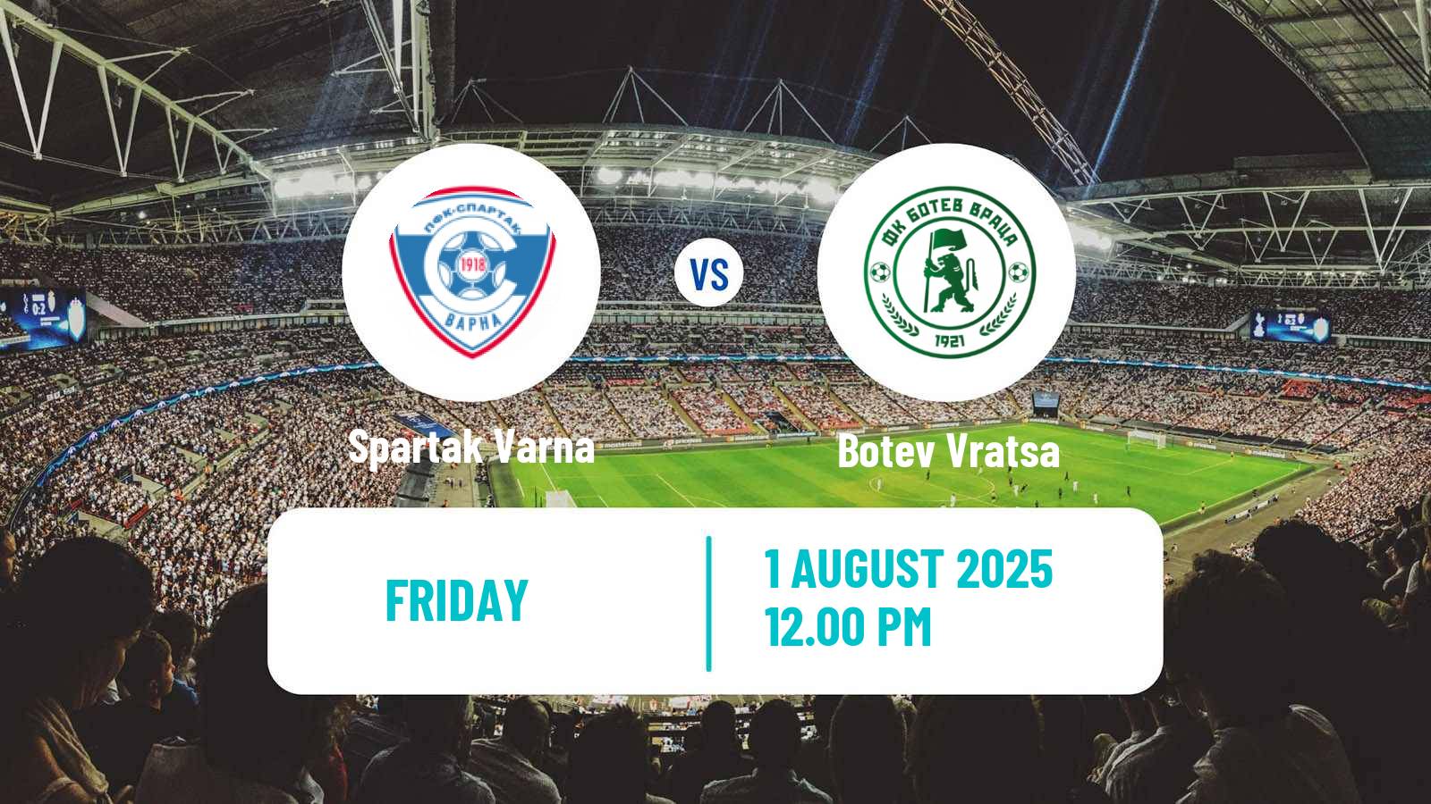 Soccer Bulgarian Parva Liga Spartak Varna - Botev Vratsa