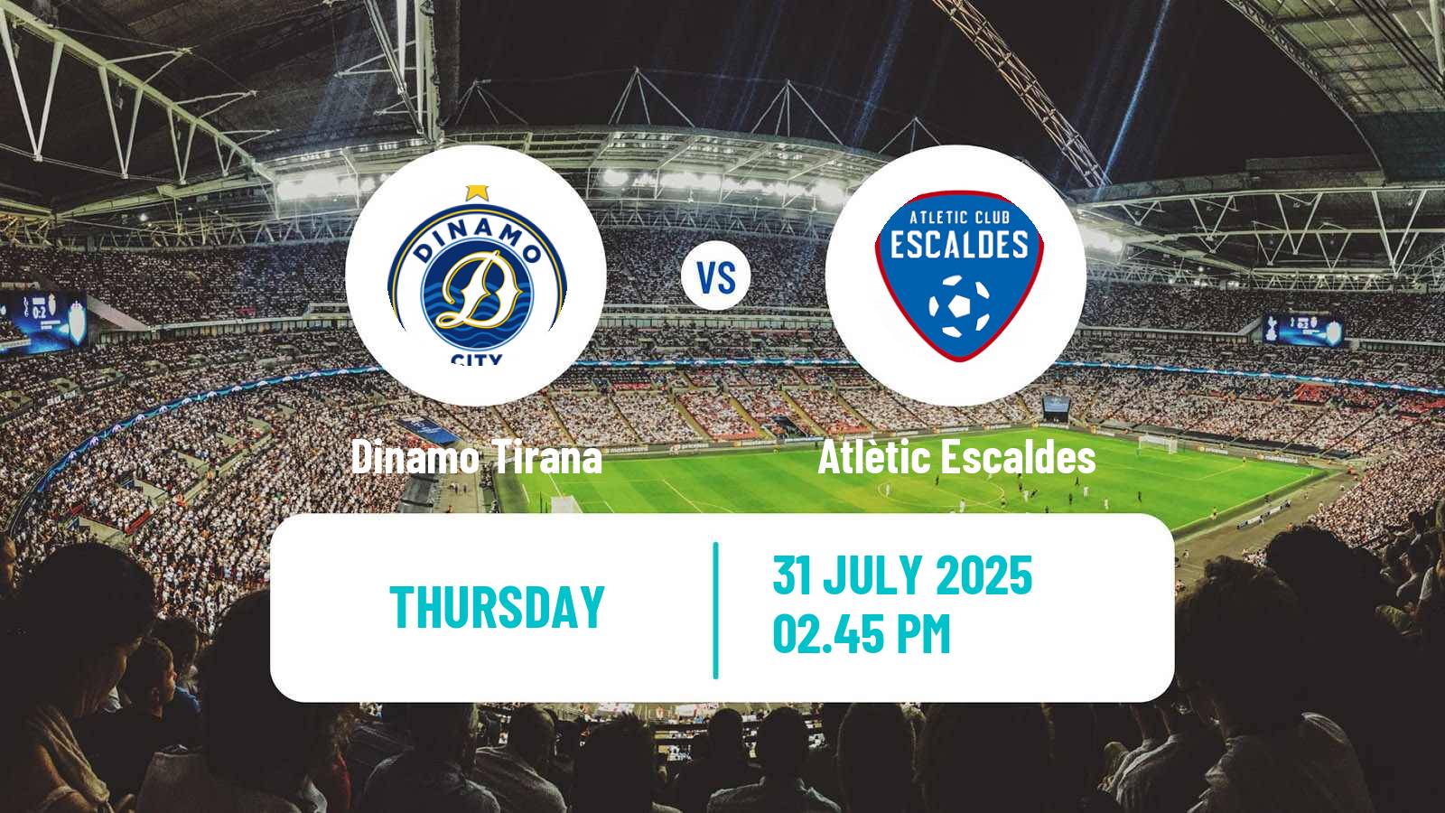 Soccer UEFA Europa Conference League Dinamo Tirana - Atlètic Escaldes
