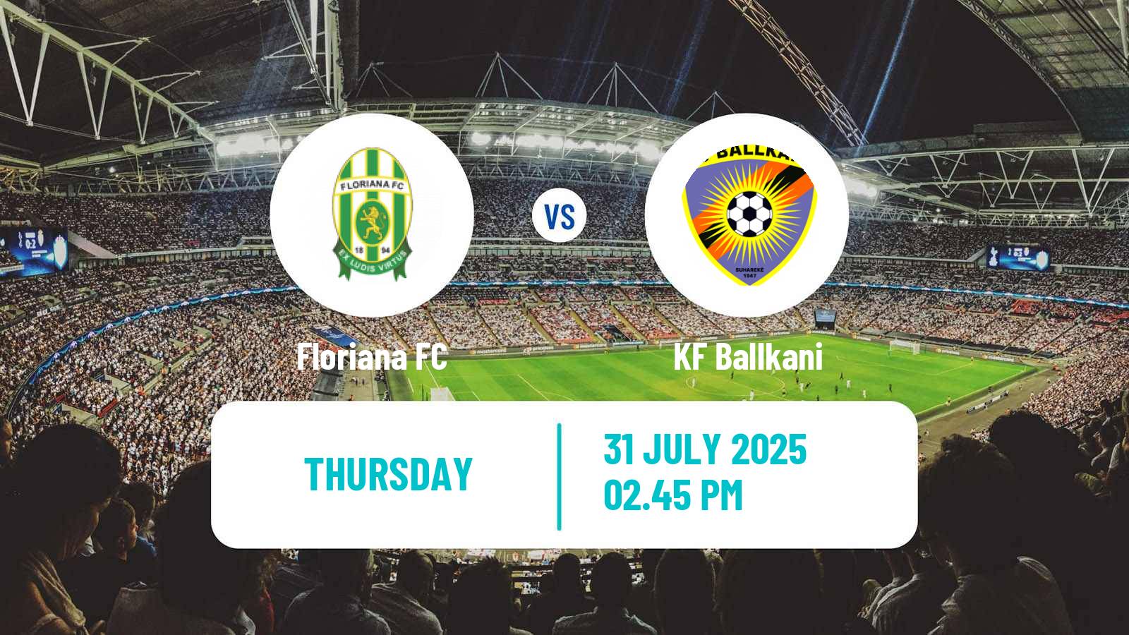 Soccer UEFA Europa Conference League Floriana - Ballkani