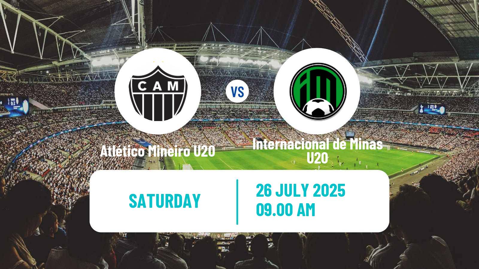 Soccer Brazilian Mineiro U20 Atlético Mineiro U20 - Internacional de Minas U20