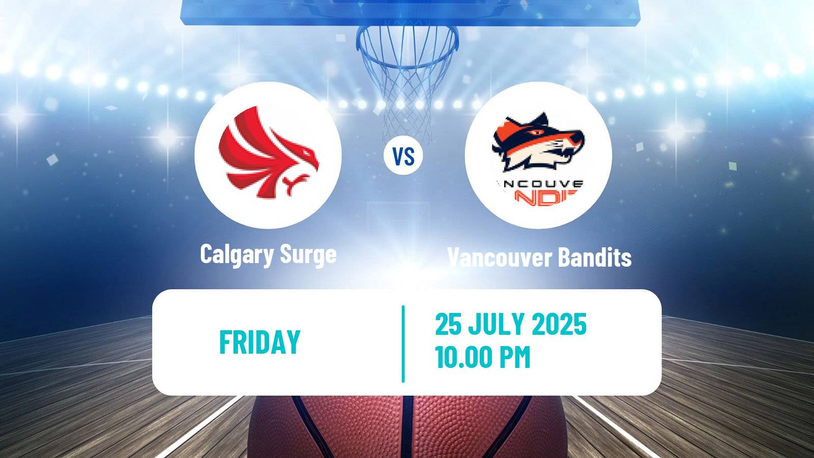 Basketball Canadian CEBL Calgary Surge - Vancouver Bandits