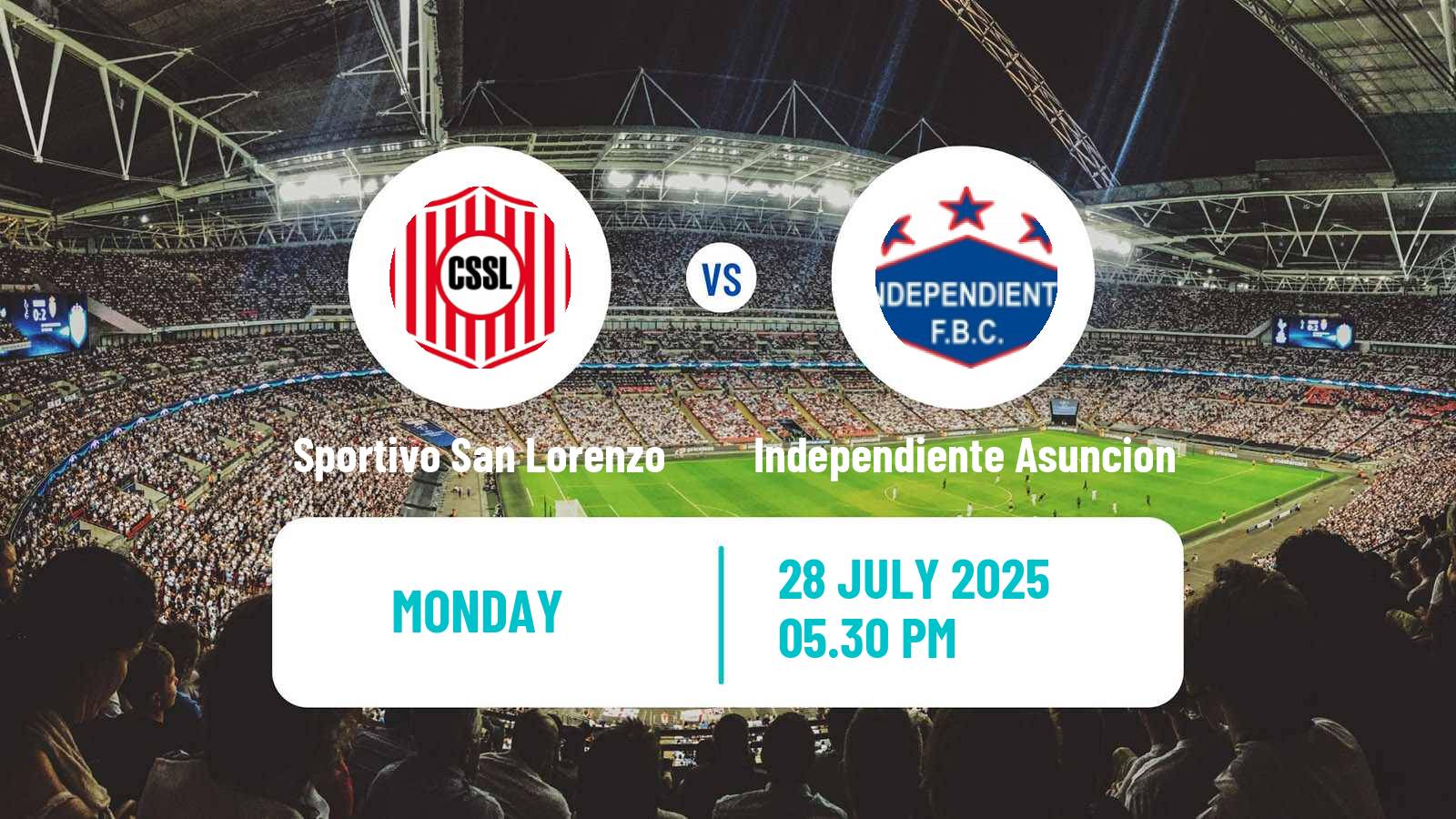 Soccer Paraguayan Division Intermedia Sportivo San Lorenzo - Independiente Asuncion