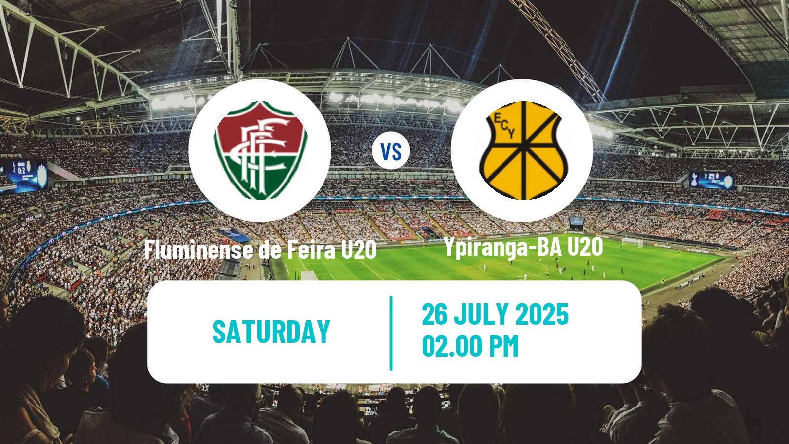 Soccer Brazilian Baiano U20 Fluminense de Feira U20 - Ypiranga-BA U20