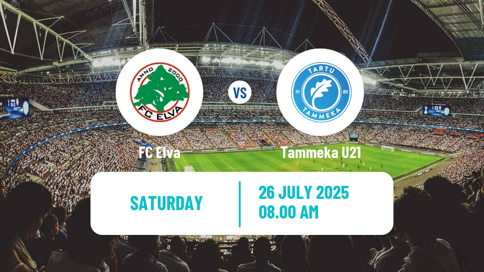 Soccer Estonian Esiliiga Elva - Tammeka U21