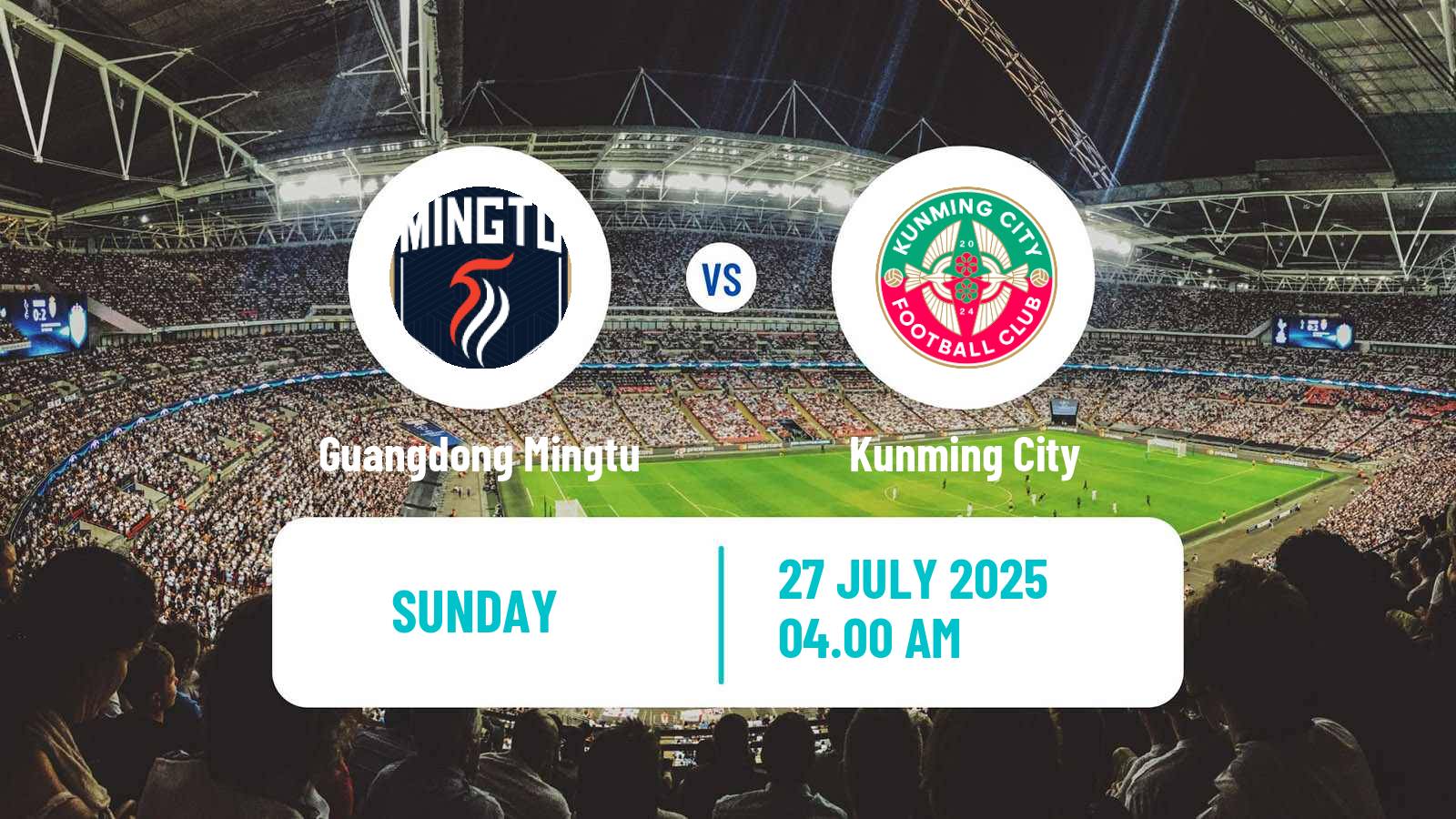 Soccer Chinese Yi League Guangdong Mingtu - Kunming City