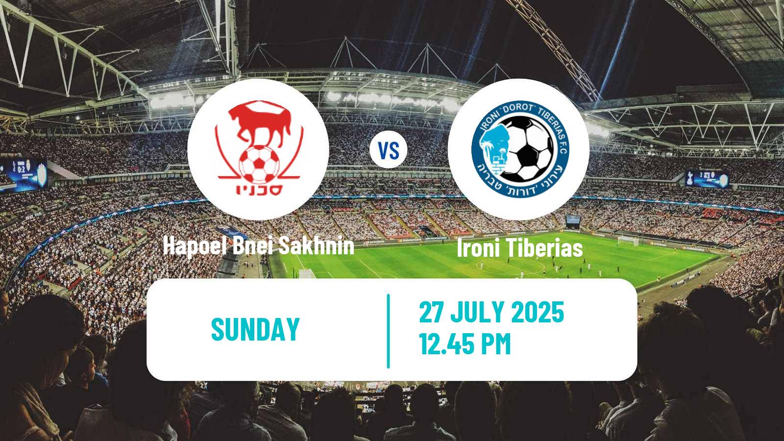 Soccer Israeli Toto Cup Hapoel Bnei Sakhnin - Ironi Tiberias
