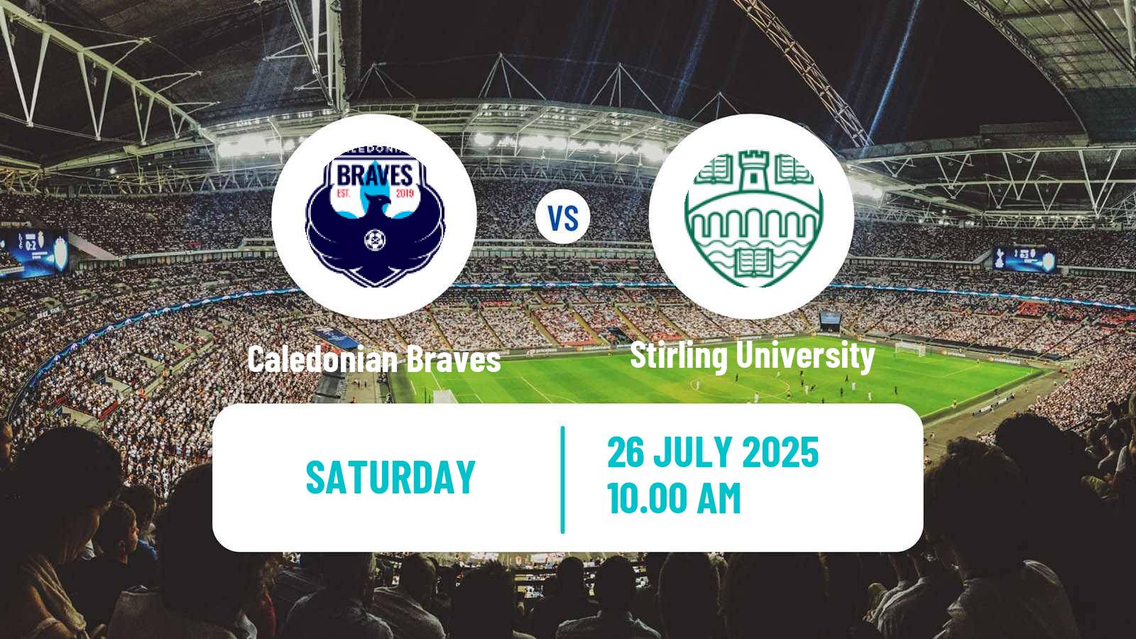 Soccer Scottish Lowland League Caledonian Braves - Stirling University