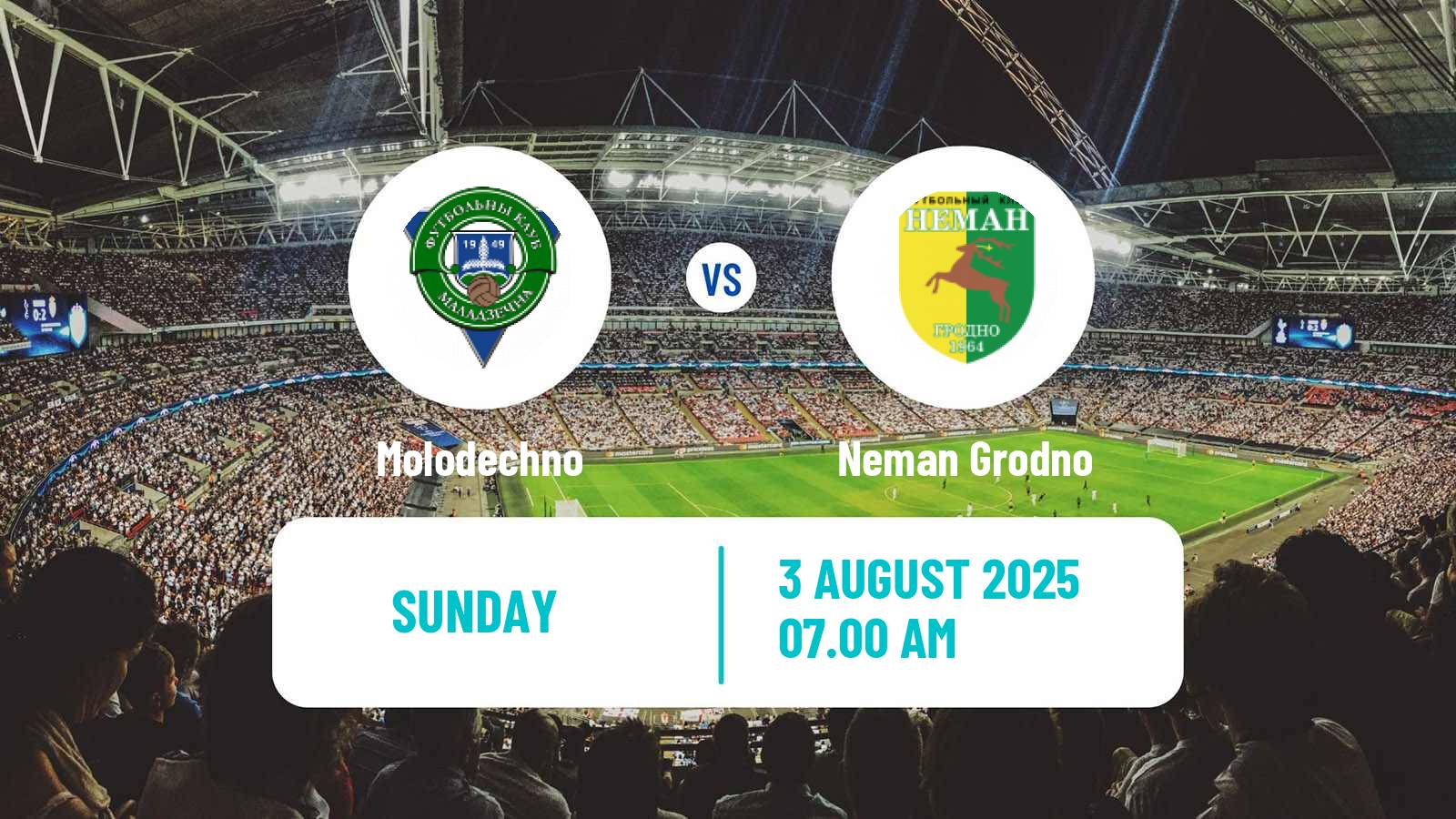 Soccer Belarusian Vysshaya Liga Molodechno - Neman Grodno