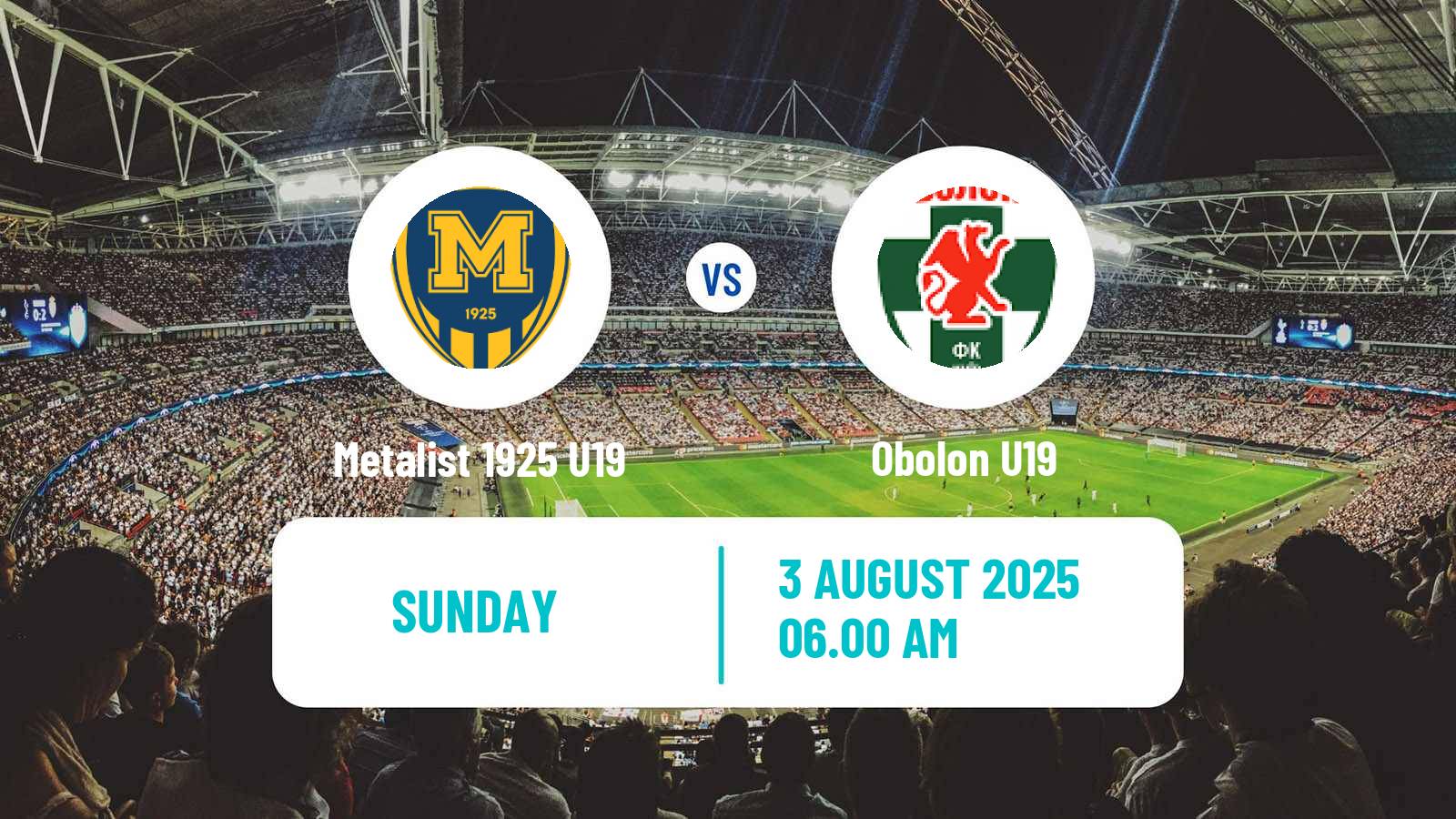 Soccer Ukrainian U19 League Metalist 1925 U19 - Obolon U19