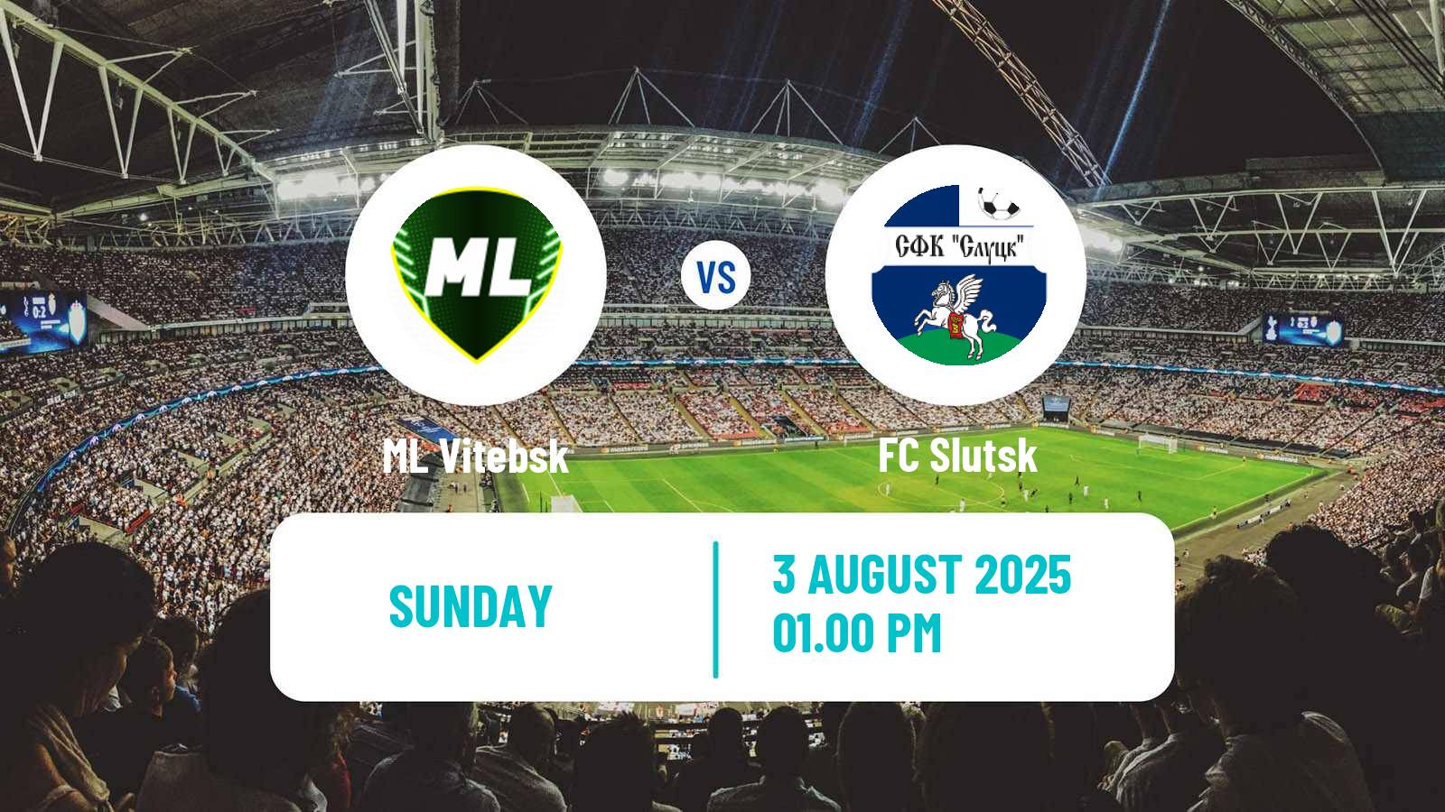 Soccer Belarusian Vysshaya Liga ML Vitebsk - Slutsk