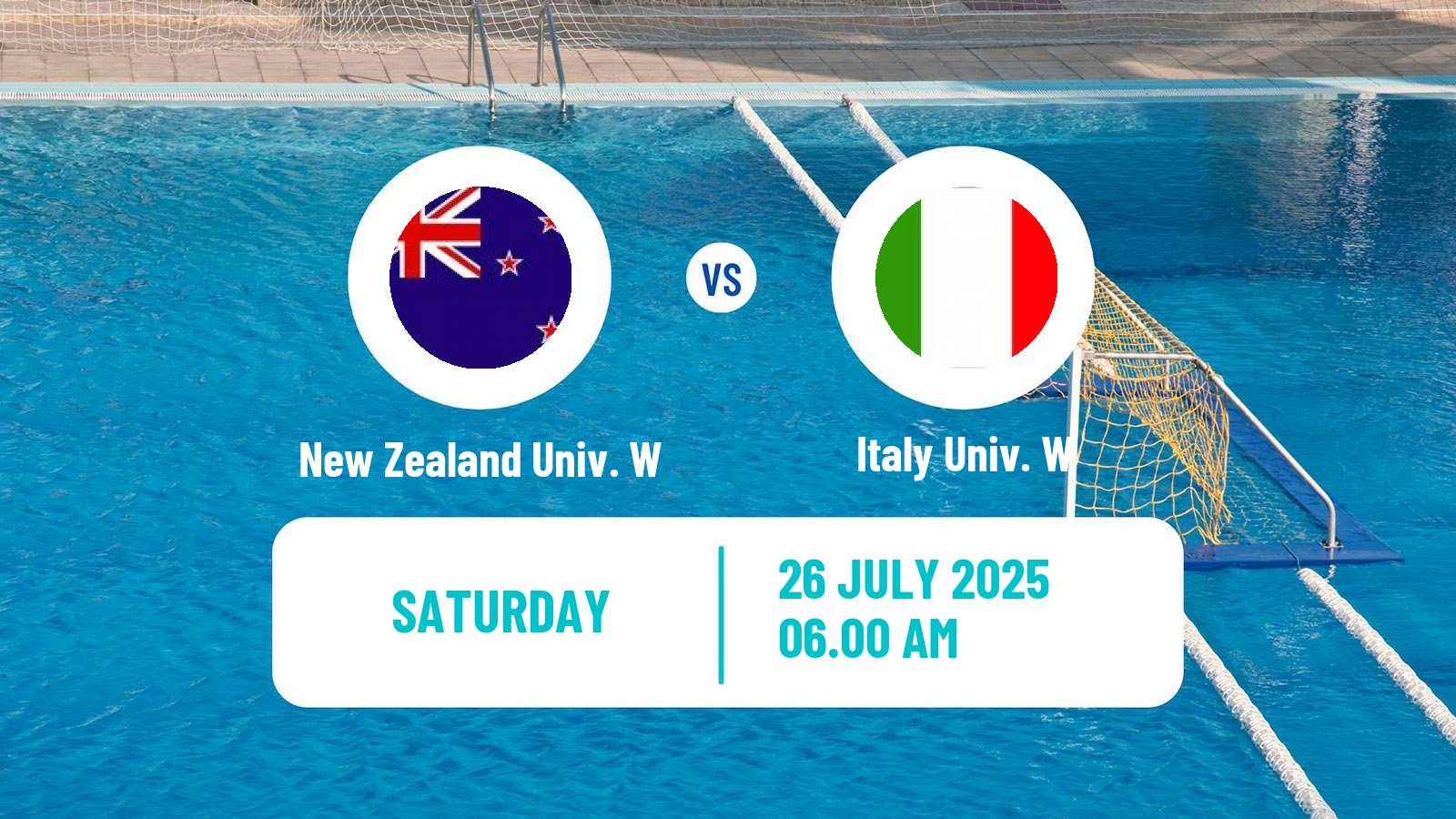 Water polo Universiade Water Polo Women New Zealand Univ. W - Italy Univ. W