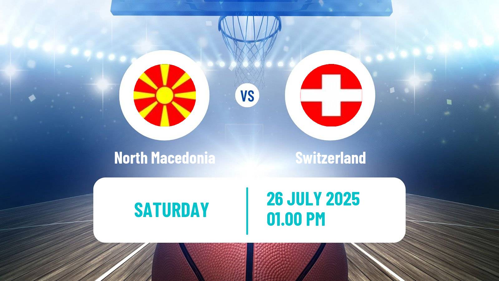 Basketball Friendly International Basketball North Macedonia - Switzerland
