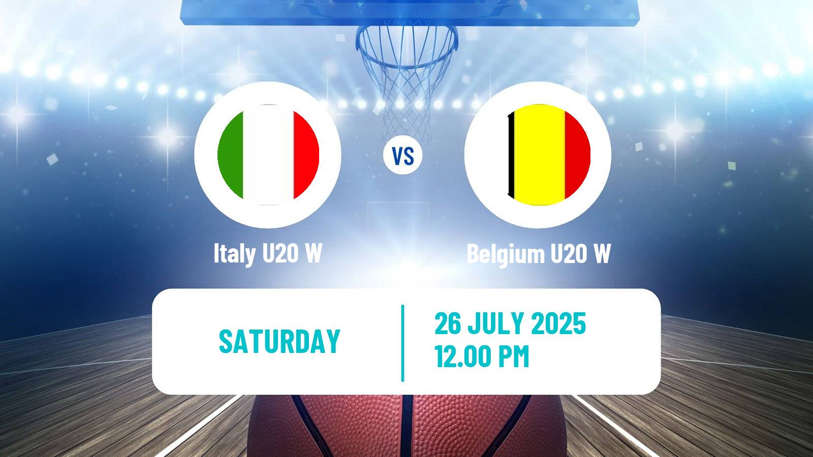 Basketball Friendly International Basketball Women Italy U20 W - Belgium U20 W