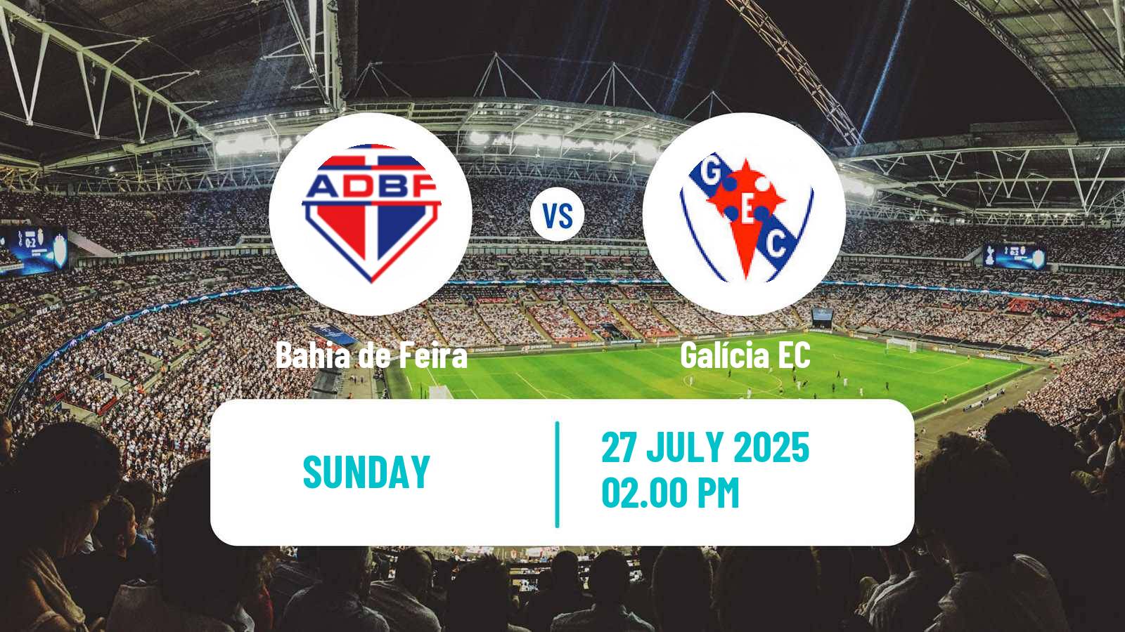 Soccer Brazilian Campeonato Baiano 2 Bahia de Feira - Galícia
