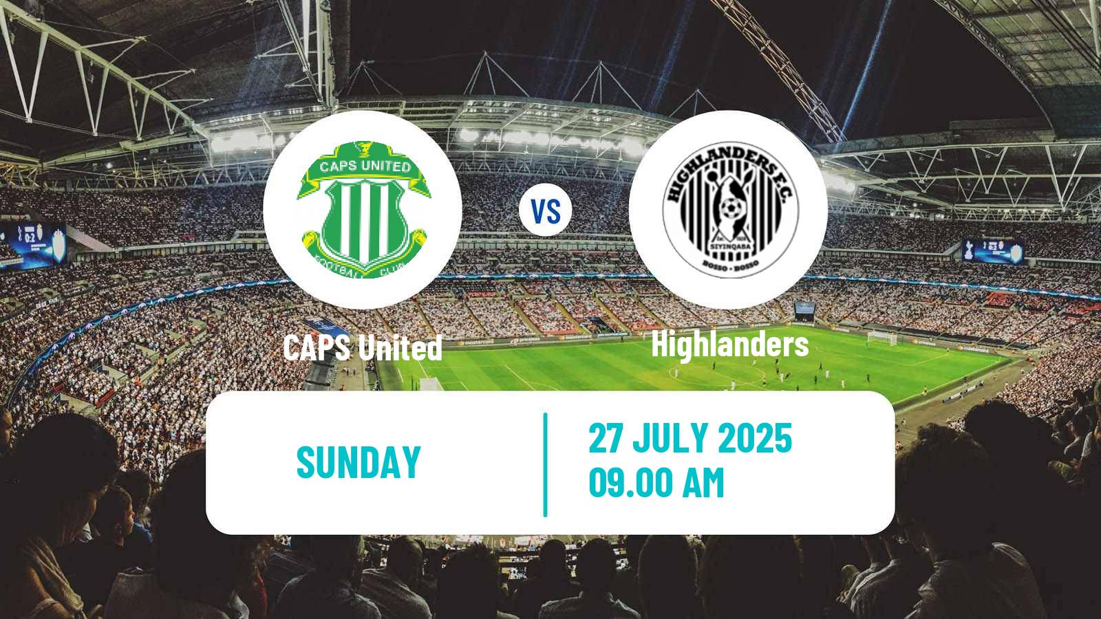 Soccer Zimbabwe Premier League CAPS United - Highlanders