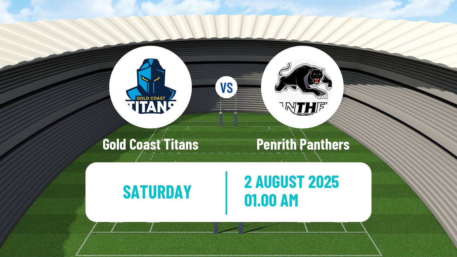 Rugby league Australian NRL Gold Coast Titans - Penrith Panthers