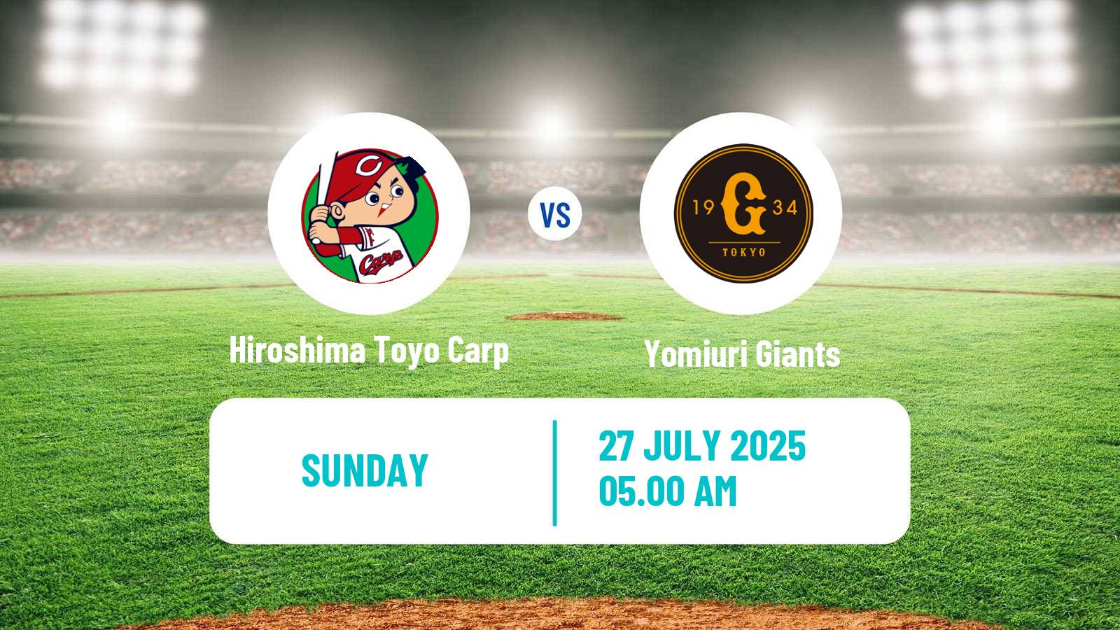 Baseball NPB Hiroshima Toyo Carp - Yomiuri Giants