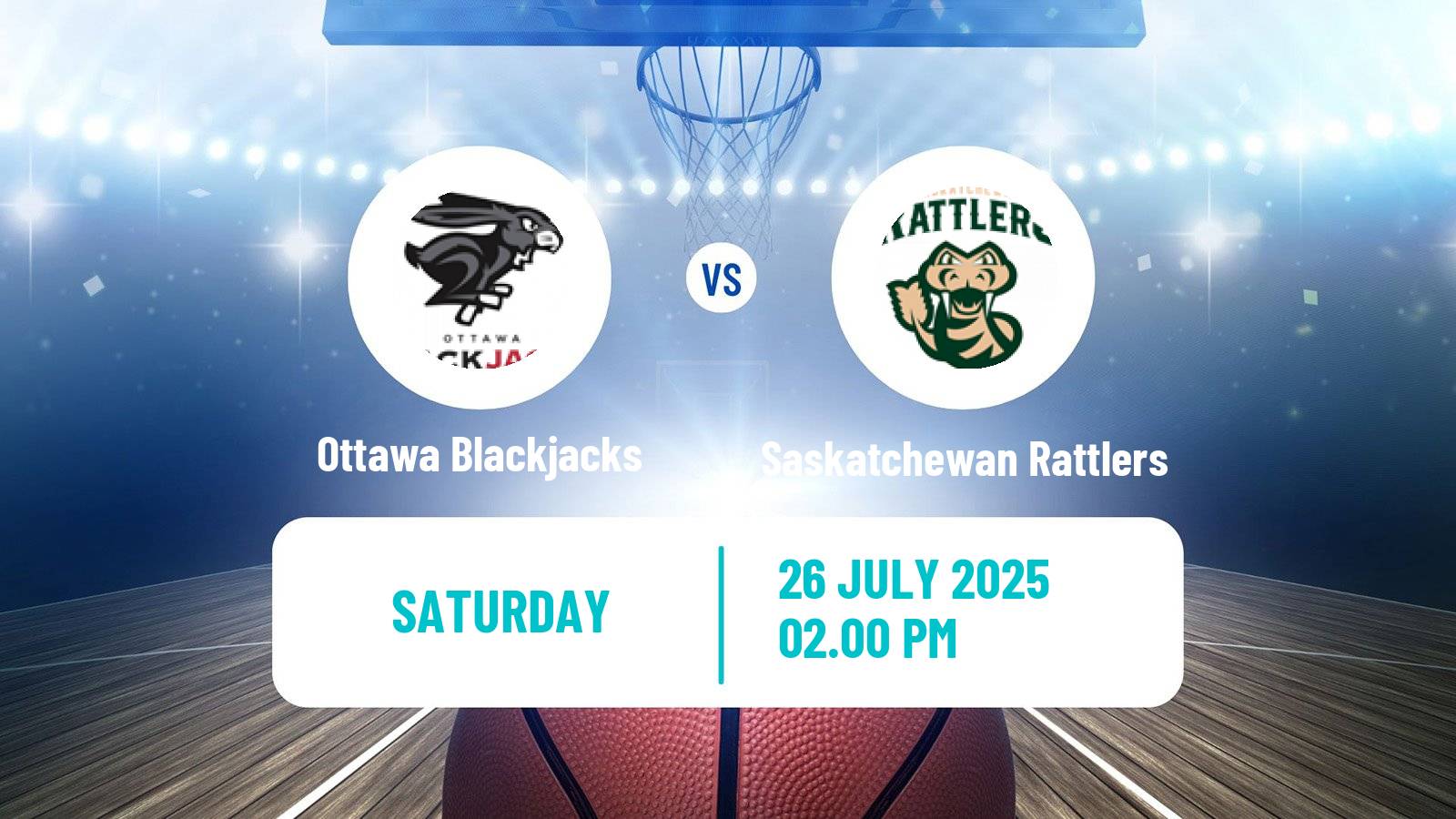 Basketball Canadian CEBL Ottawa Blackjacks - Saskatchewan Rattlers
