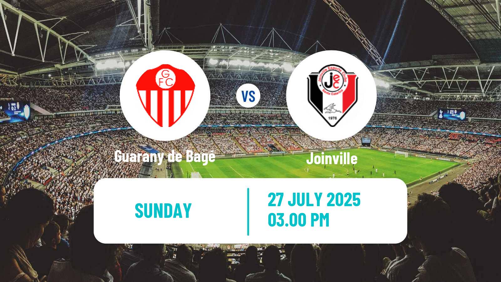 Soccer Brazilian Serie D Guarany de Bagé - Joinville