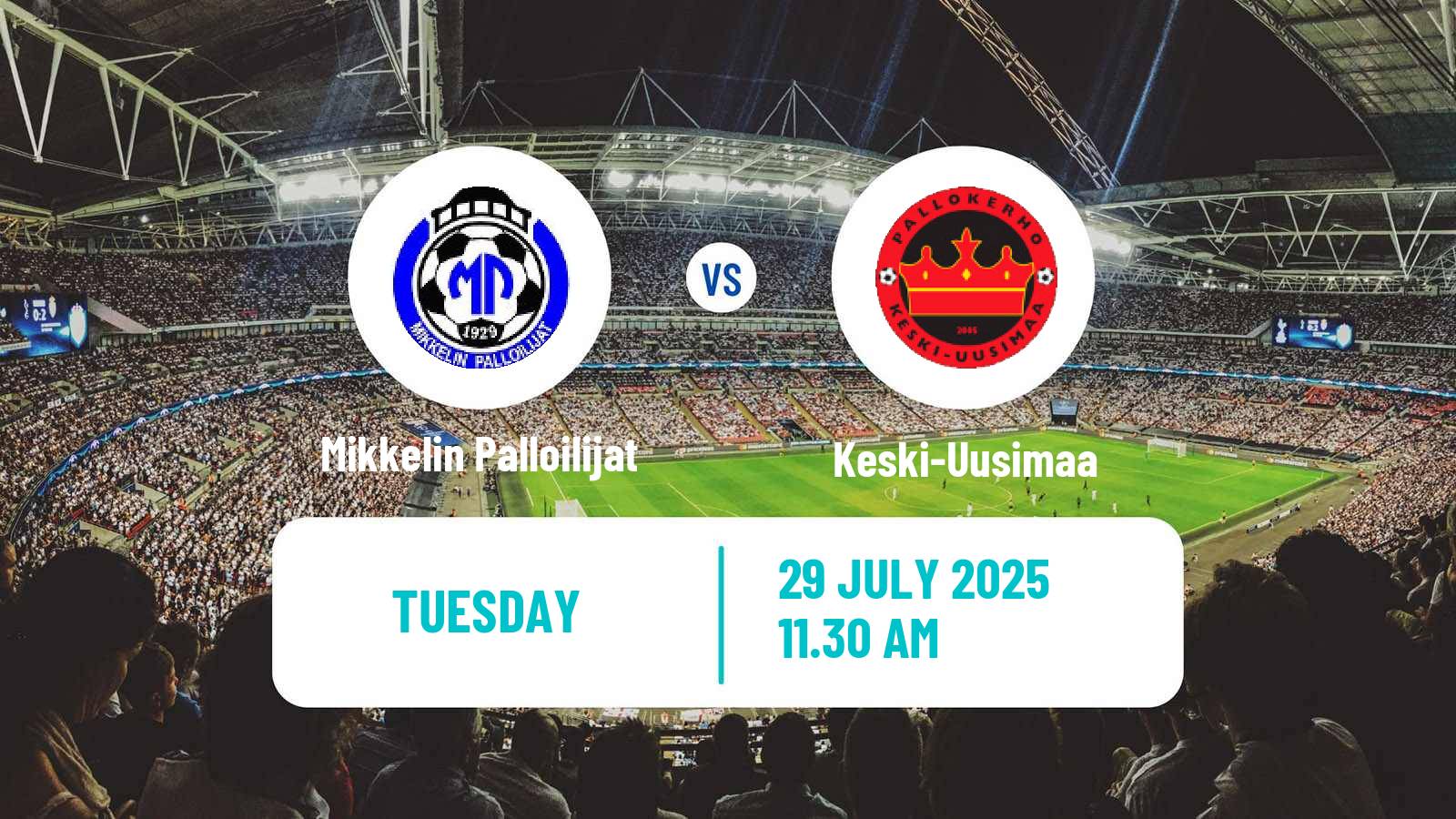 Soccer Finnish Ykkonen Mikkelin Palloilijat - Keski-Uusimaa