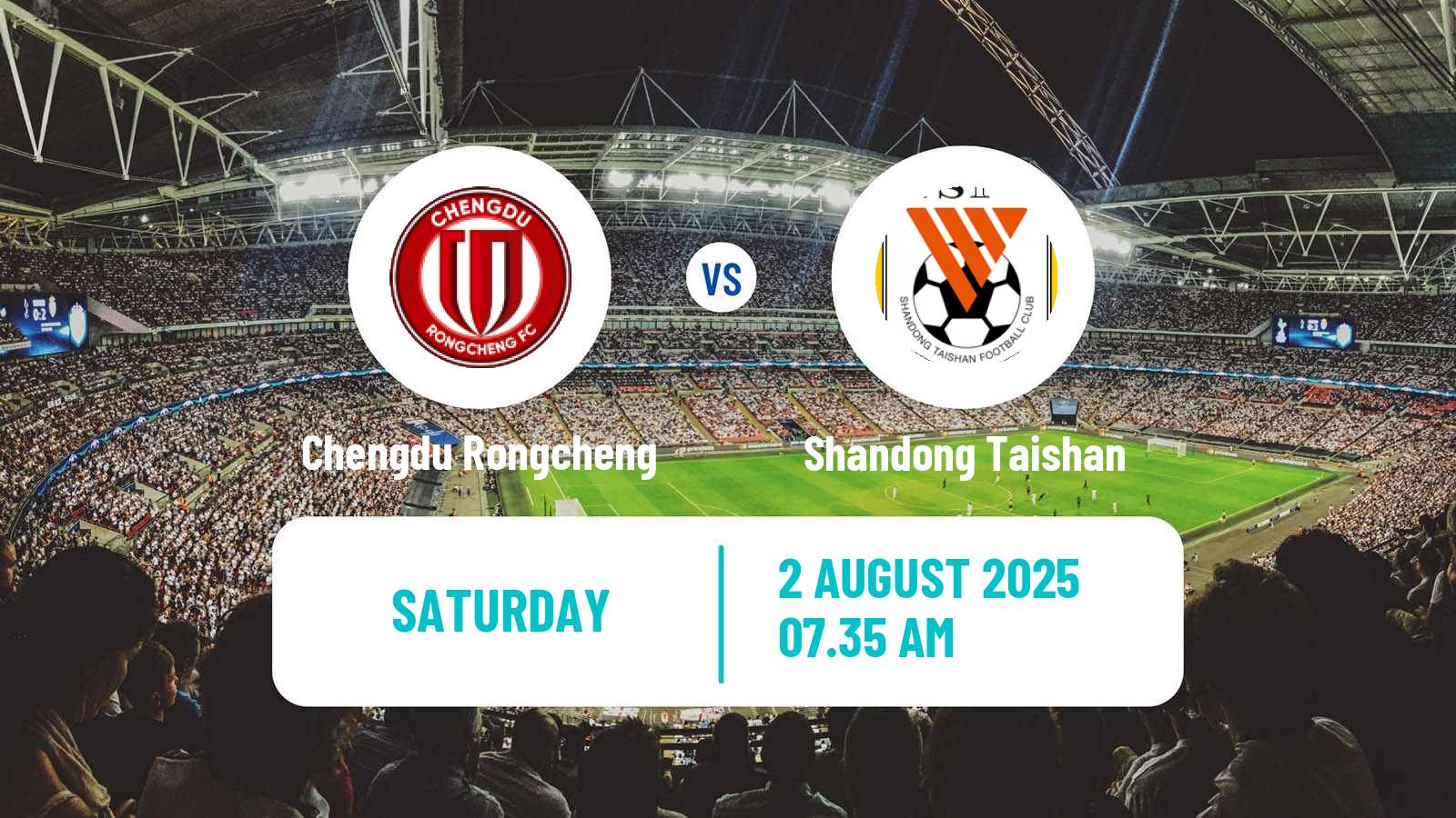 Soccer Chinese Super League Chengdu Rongcheng - Shandong Taishan