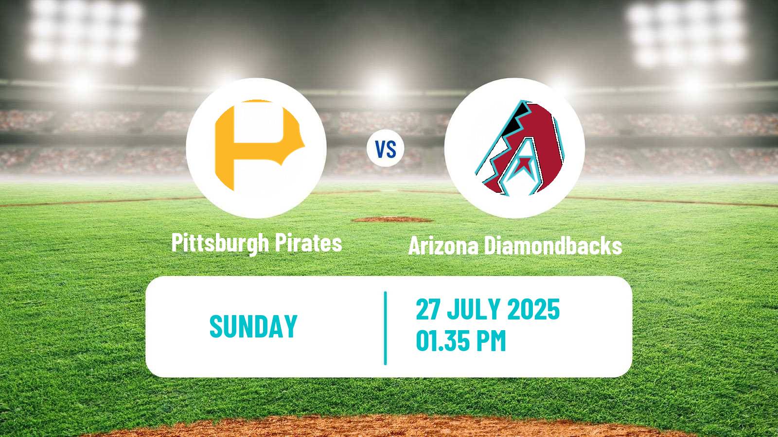 Baseball MLB Pittsburgh Pirates - Arizona Diamondbacks