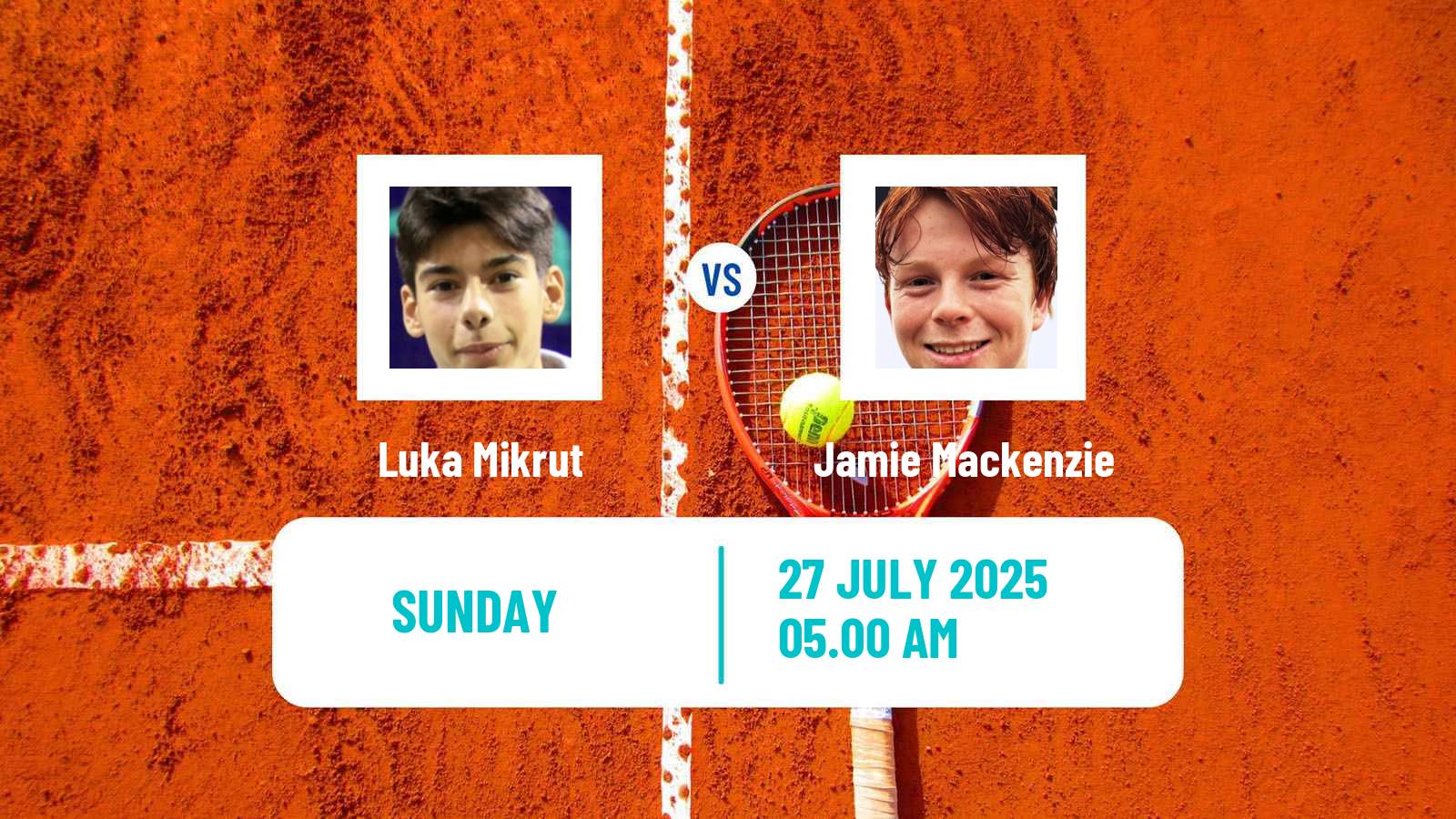 Tennis Hagen Challenger Men Luka Mikrut - Jamie Mackenzie
