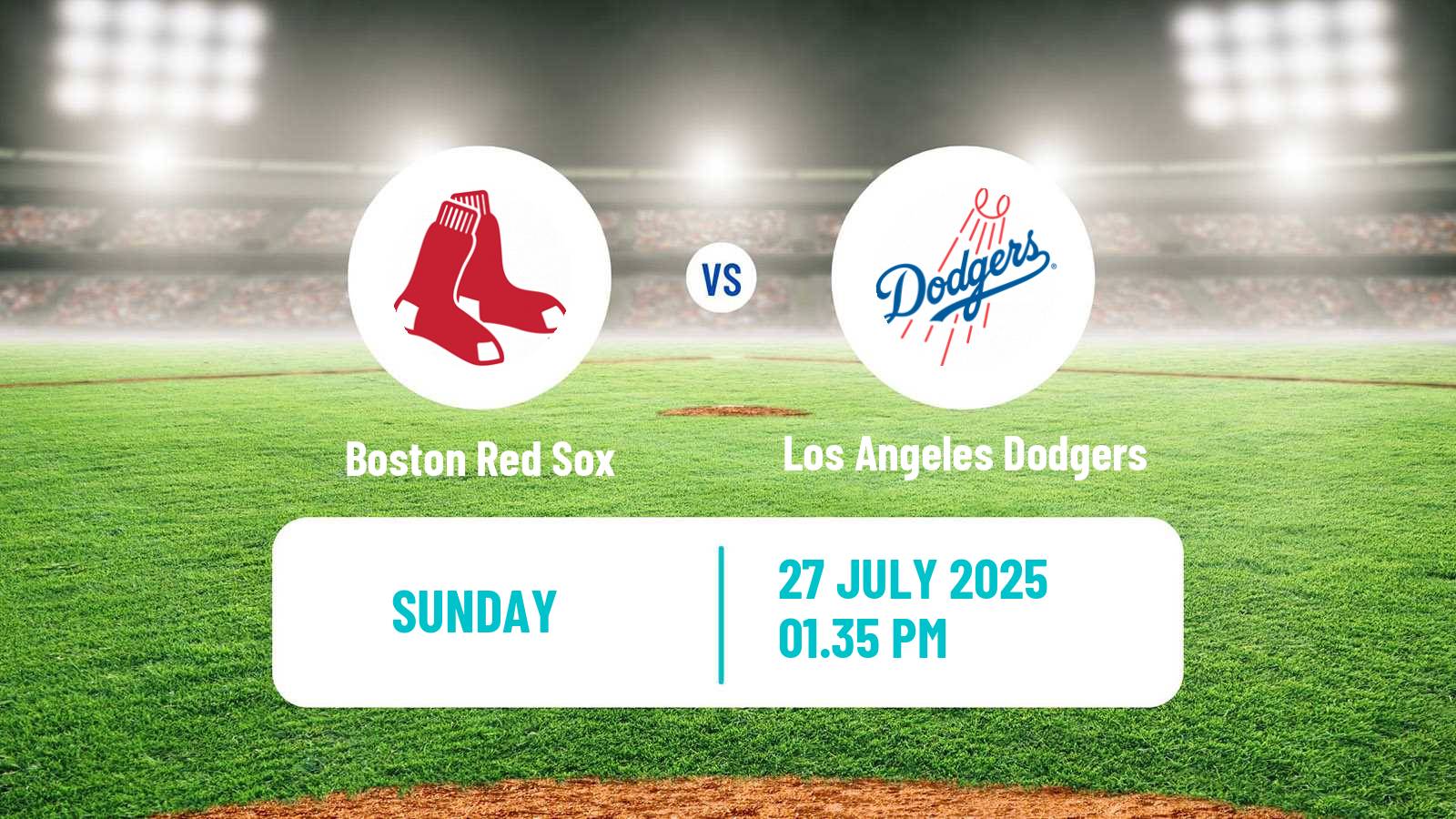 Baseball MLB Boston Red Sox - Los Angeles Dodgers