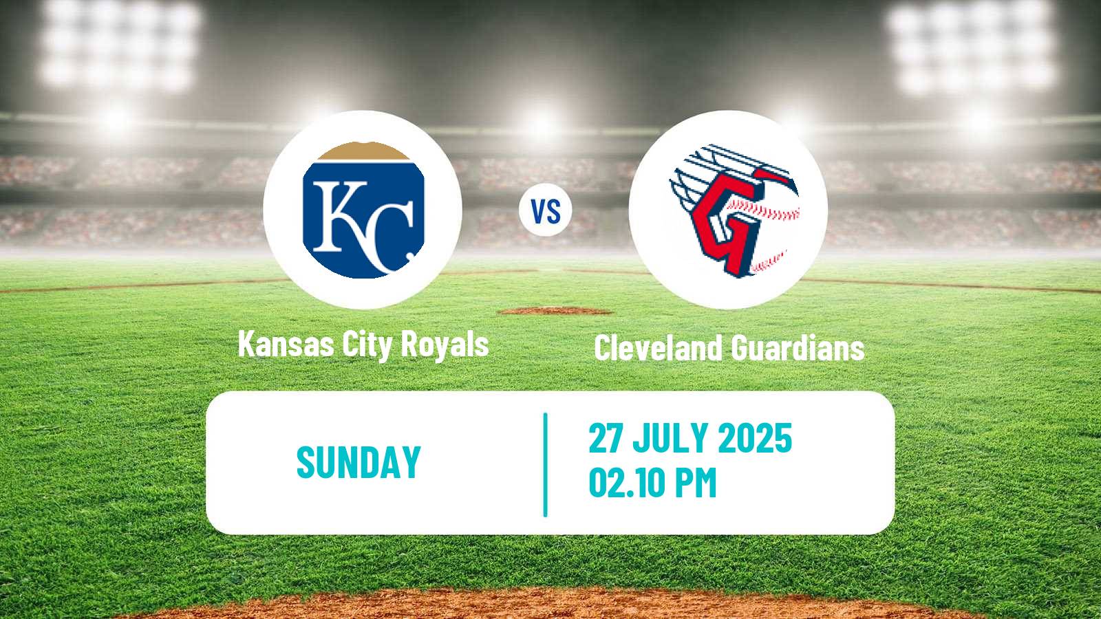 Baseball MLB Kansas City Royals - Cleveland Guardians