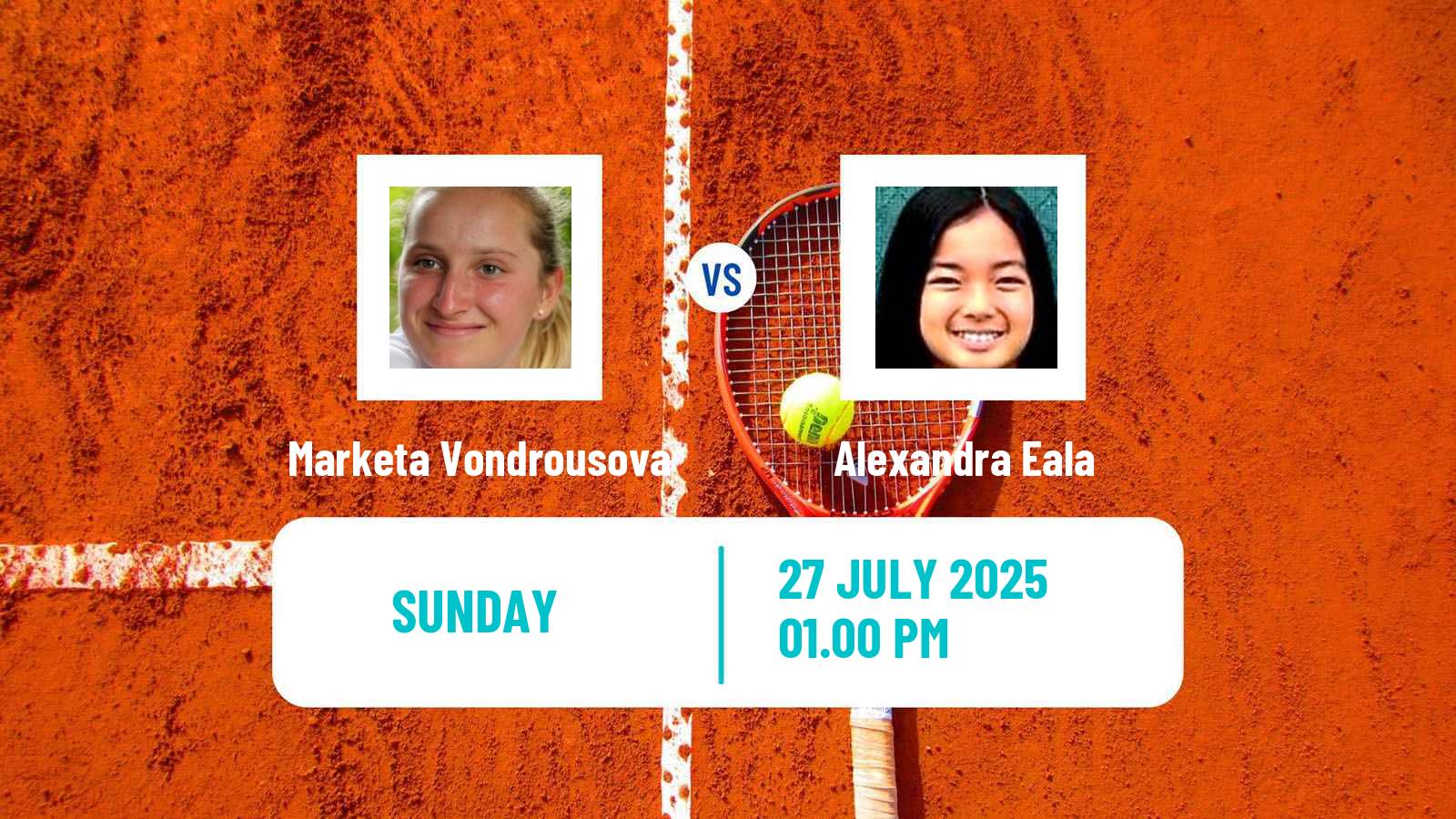 Tennis WTA Montreal Marketa Vondrousova - Alexandra Eala
