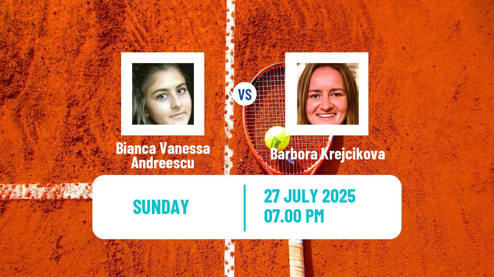 Tennis WTA Montreal Bianca Vanessa Andreescu - Barbora Krejcikova