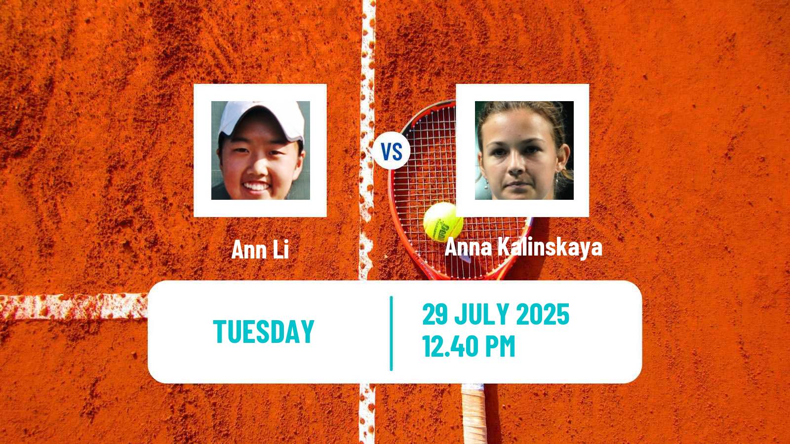 Tennis WTA Montreal Ann Li - Anna Kalinskaya
