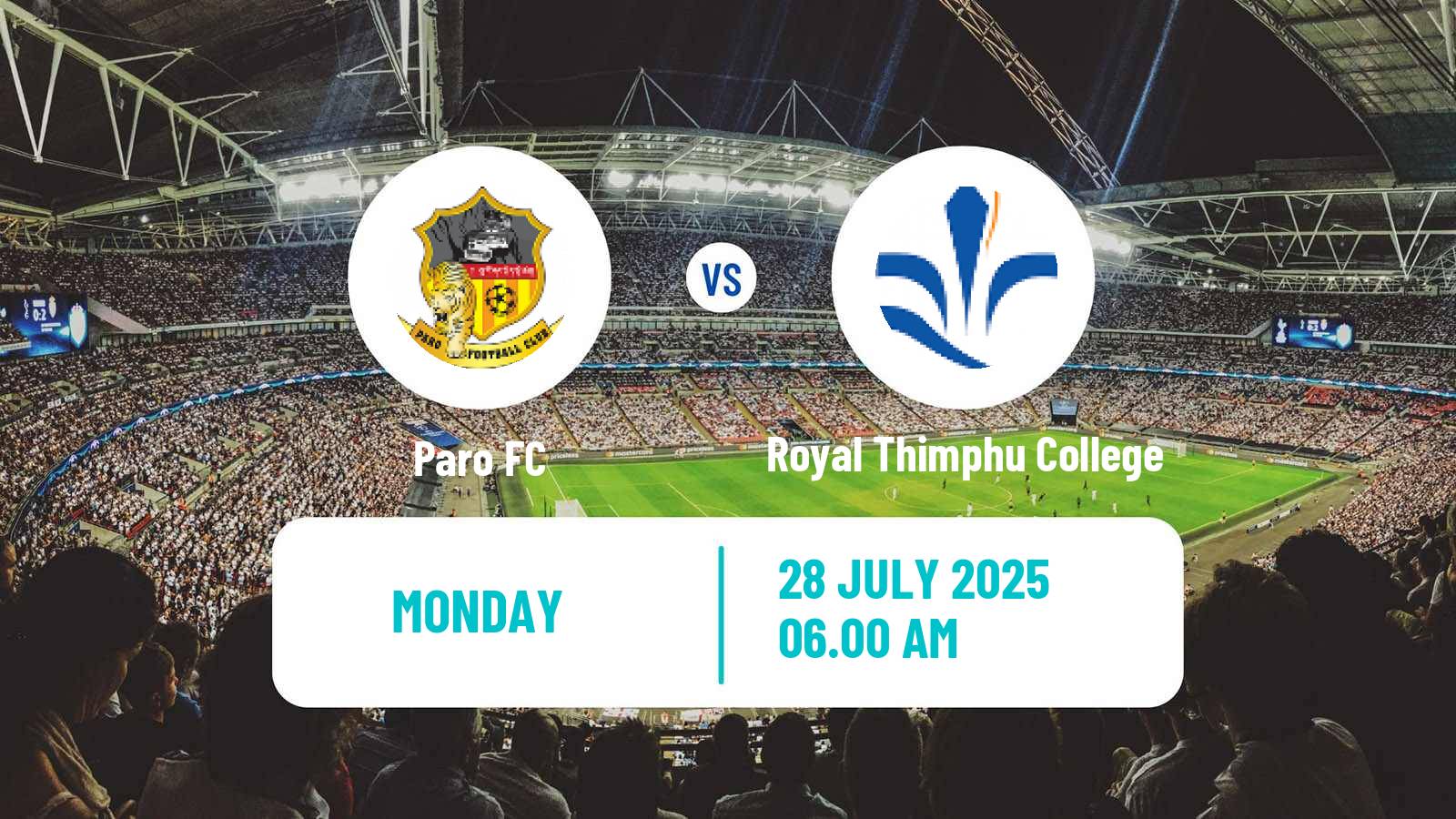 Soccer Bhutan Premier League Paro - Royal Thimphu College