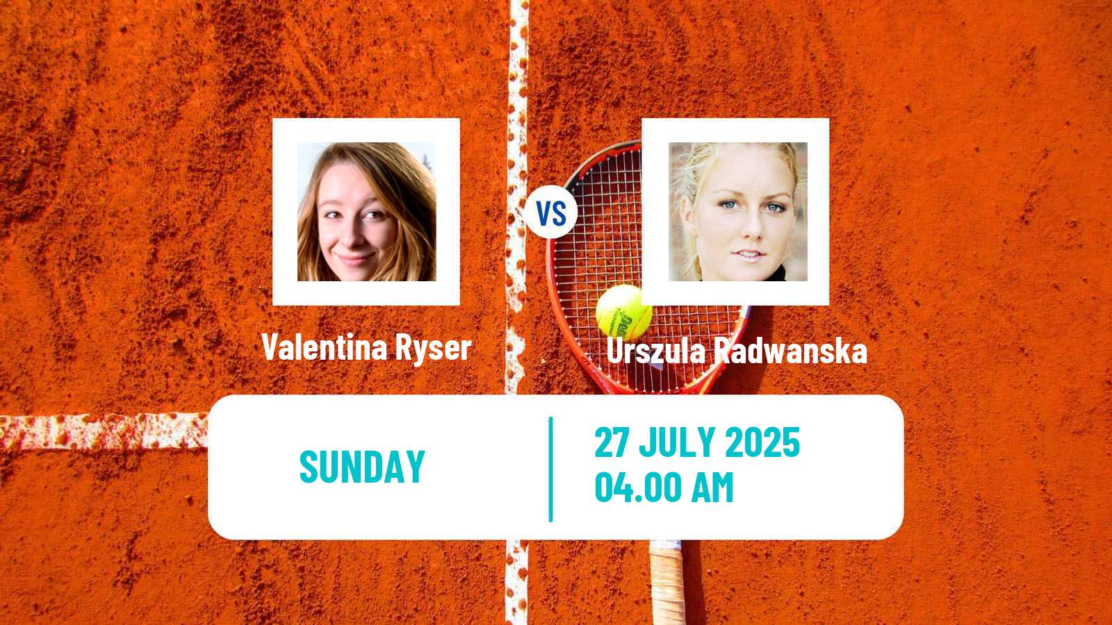 Tennis Warsaw Challenger Women Valentina Ryser - Urszula Radwanska