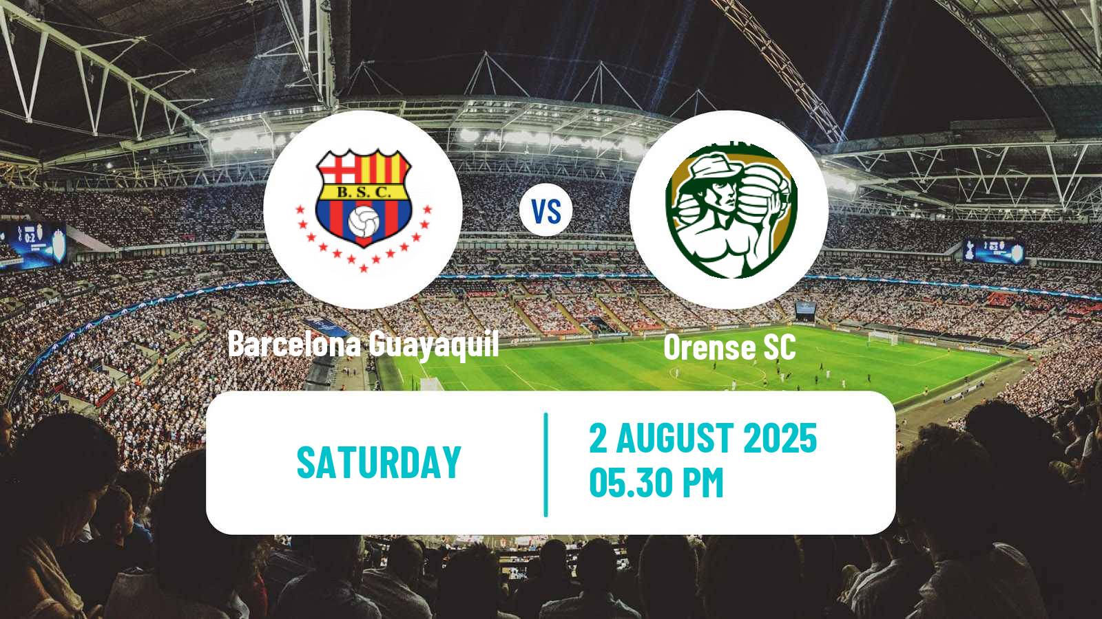 Soccer Ecuadorian Liga Pro Barcelona Guayaquil - Orense