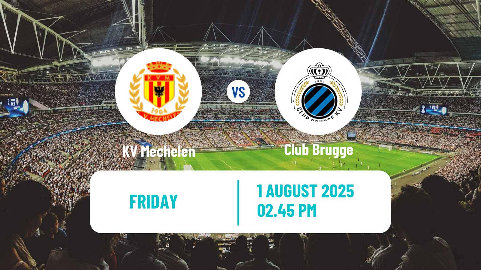 Soccer Belgian Jupiler Pro League KV Mechelen - Club Brugge