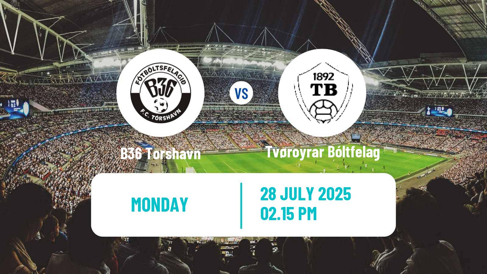 Soccer Faroe Islands Premier League B36 Torshavn - Tvøroyrar Bóltfelag