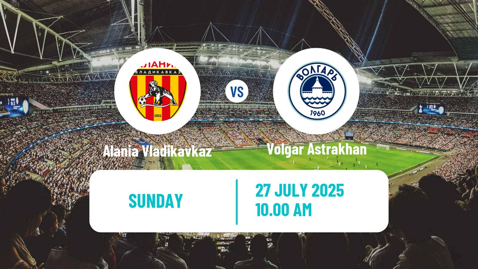 Soccer Russian FNL 2 Division A Gold Alania Vladikavkaz - Volgar Astrakhan